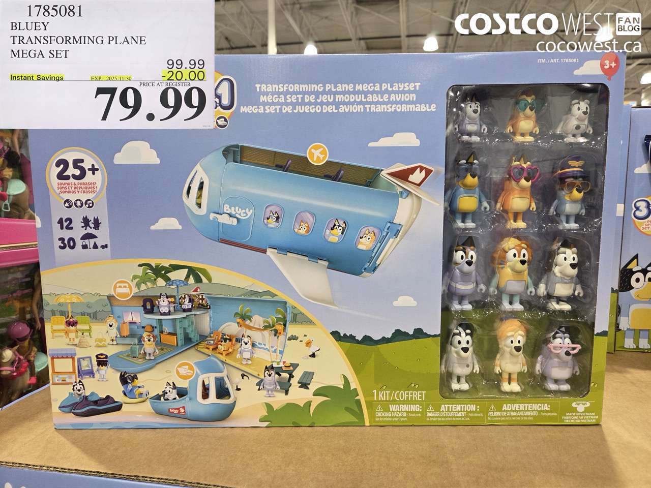 1785081 BLUEY TRANSFORMING PLANE MEGA SET ($20.00 INSTANT SAVINGS EXPIRES ON 2025-11-30) $79.99