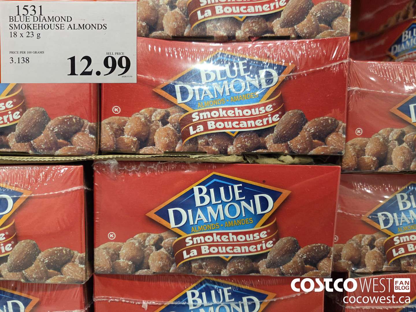 1531 BLUE DIAMOND SMOKEHOUSE ALMONDS 18 x 23 g $12.99