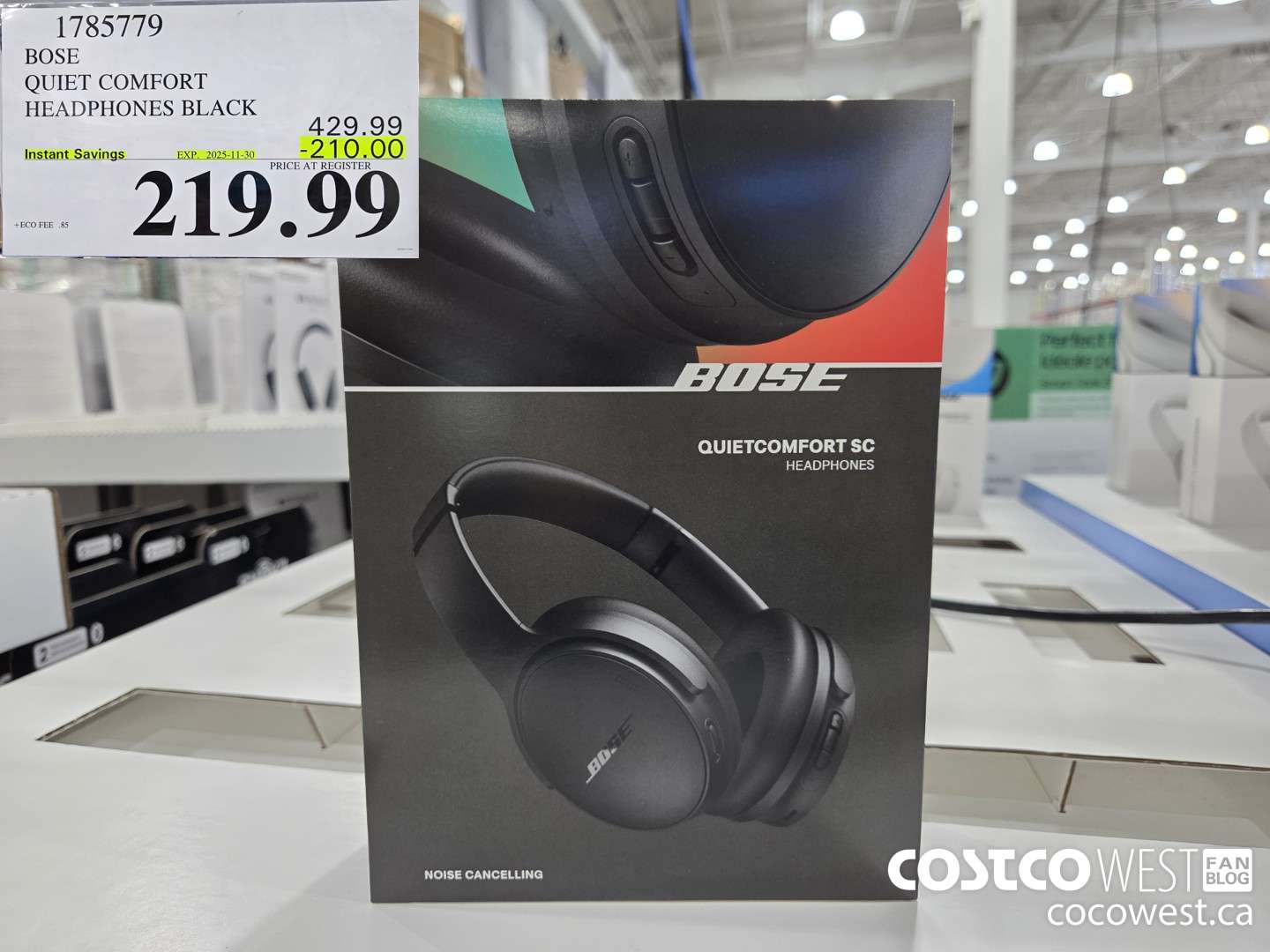 1785779 BOSE QUIET COMFORT HEADPHONES BLACK ($210.00 INSTANT SAVINGS EXPIRES ON 2025-11-30) $219.99
