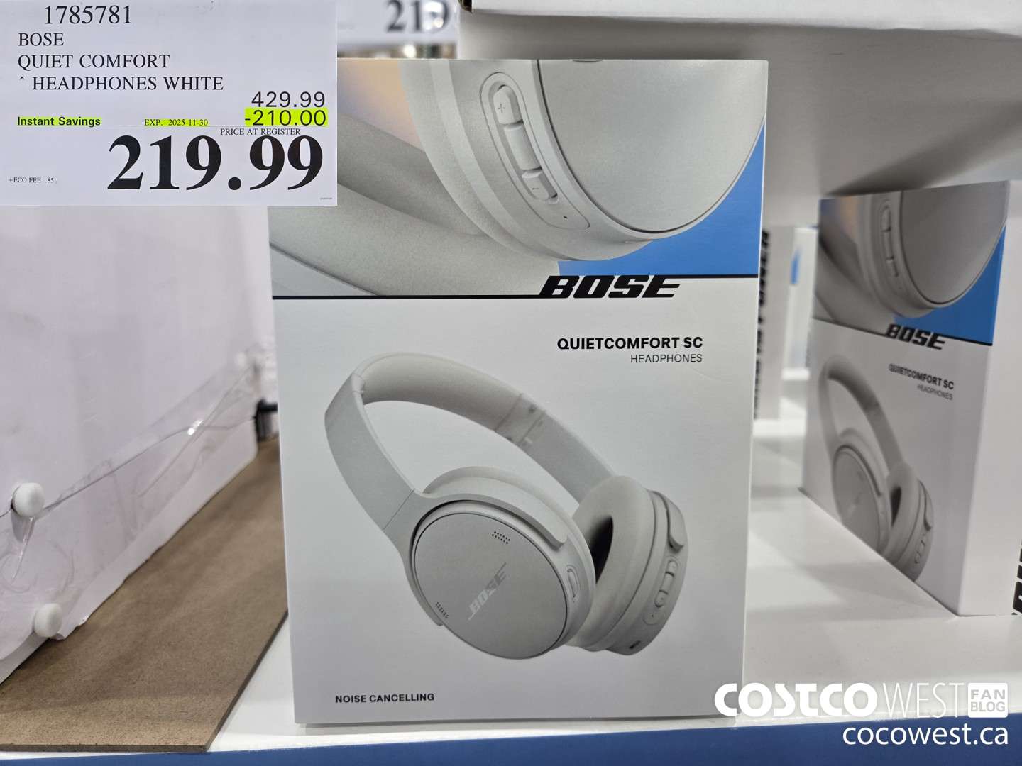 1785781 BOSE QUIET COMFORT HEADPHONES WHITE ($210.00 INSTANT SAVINGS EXPIRES ON 2025-11-30) $219.99