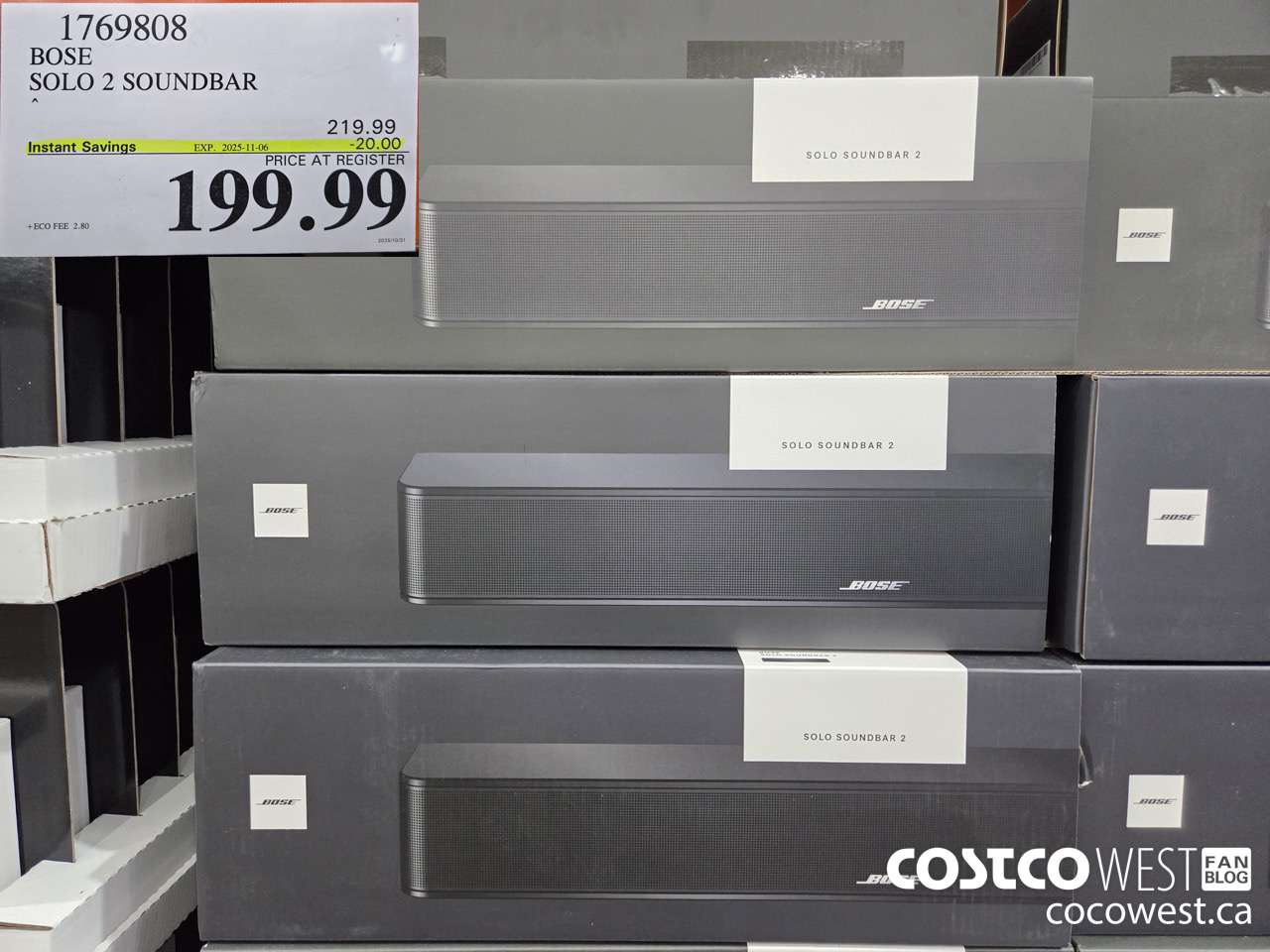 1769808 BOSE SOLO 2 SOUNDBAR ($20.00 INSTANT SAVINGS EXPIRES ON 2025-11-06) $199.99