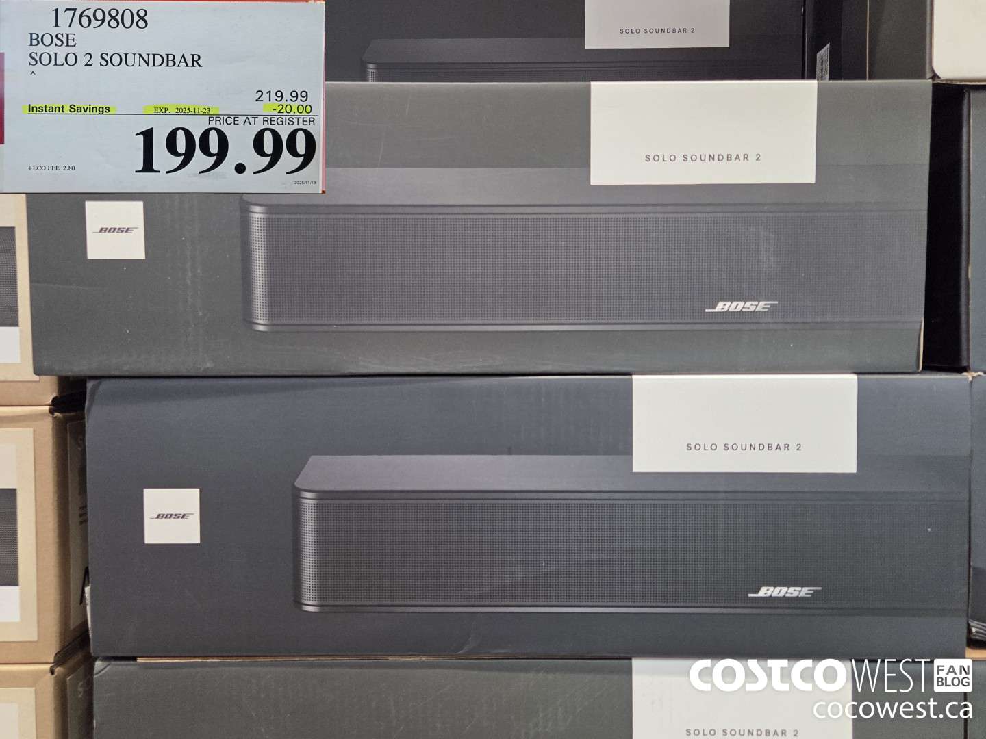 1769808 BOSE SOLO 2 SOUNDBAR ($20.00 INSTANT SAVINGS EXPIRES ON 2025-11-23) $199.99