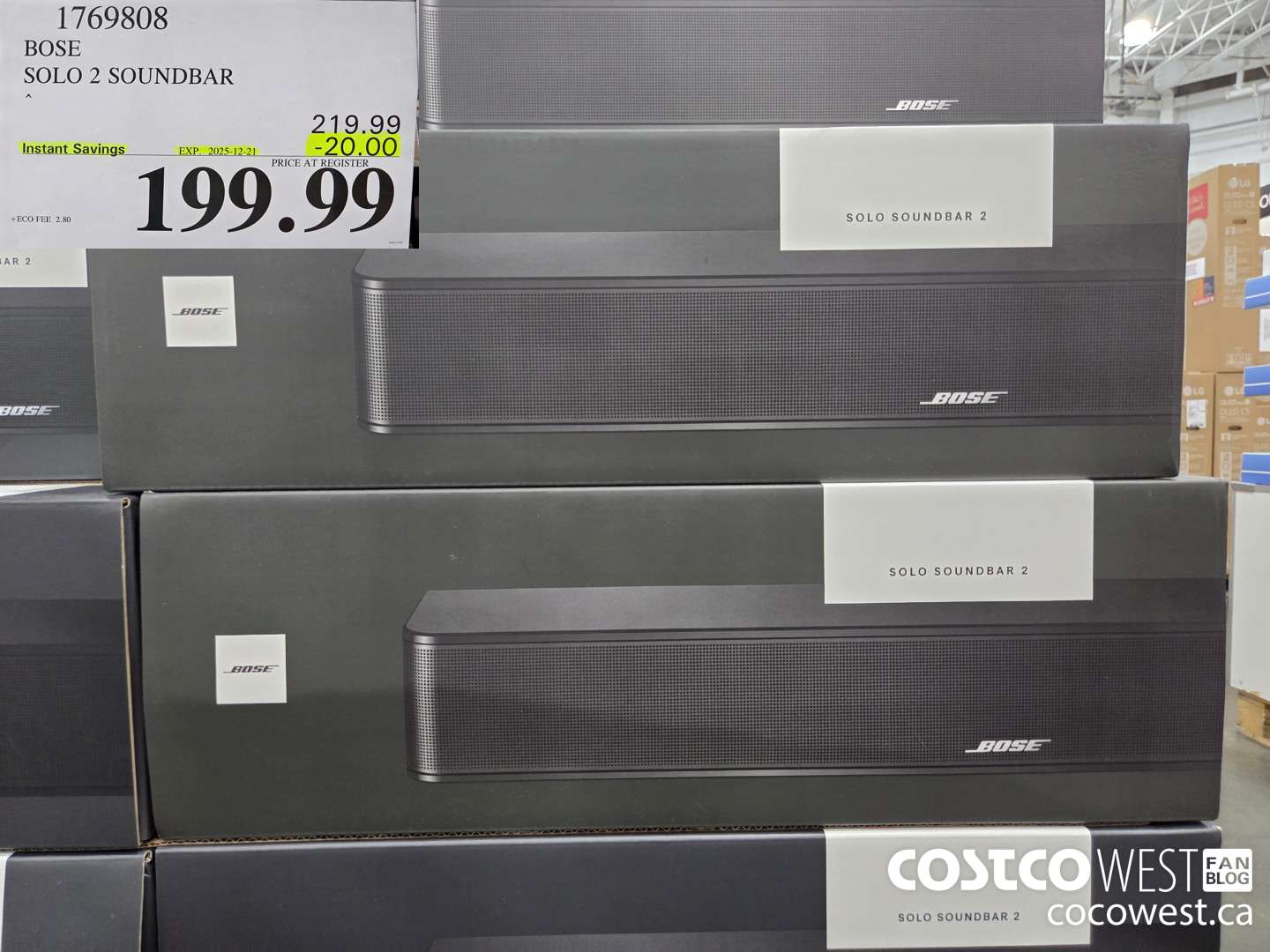 1769808 BOSE SOLO 2 SOUNDBAR ($20.00 INSTANT SAVINGS EXPIRES ON 2025-12-21) $199.99