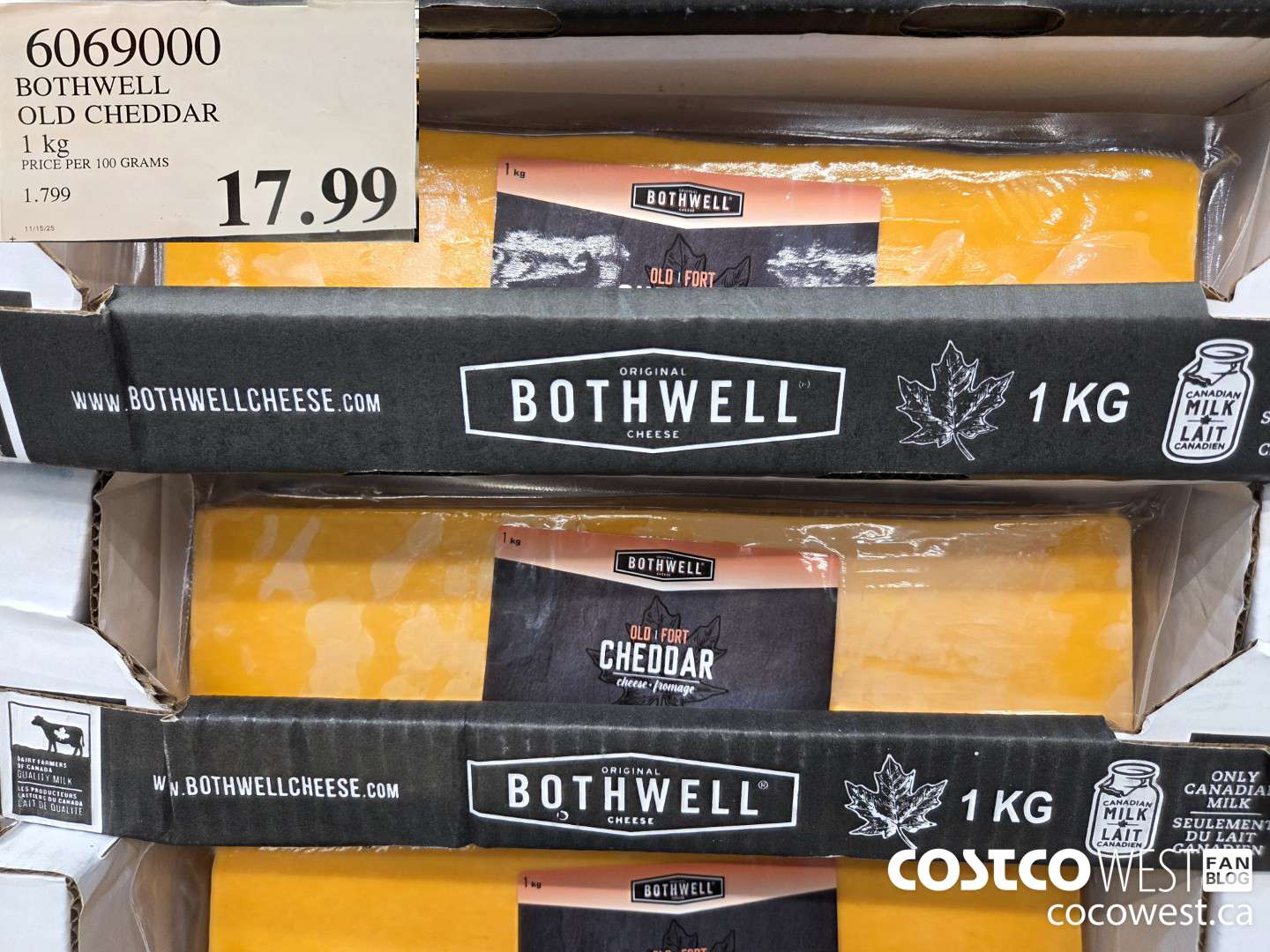 6069000 BOTHWELL OLD CHEDDAR 1 KG 2024-28 $17.99