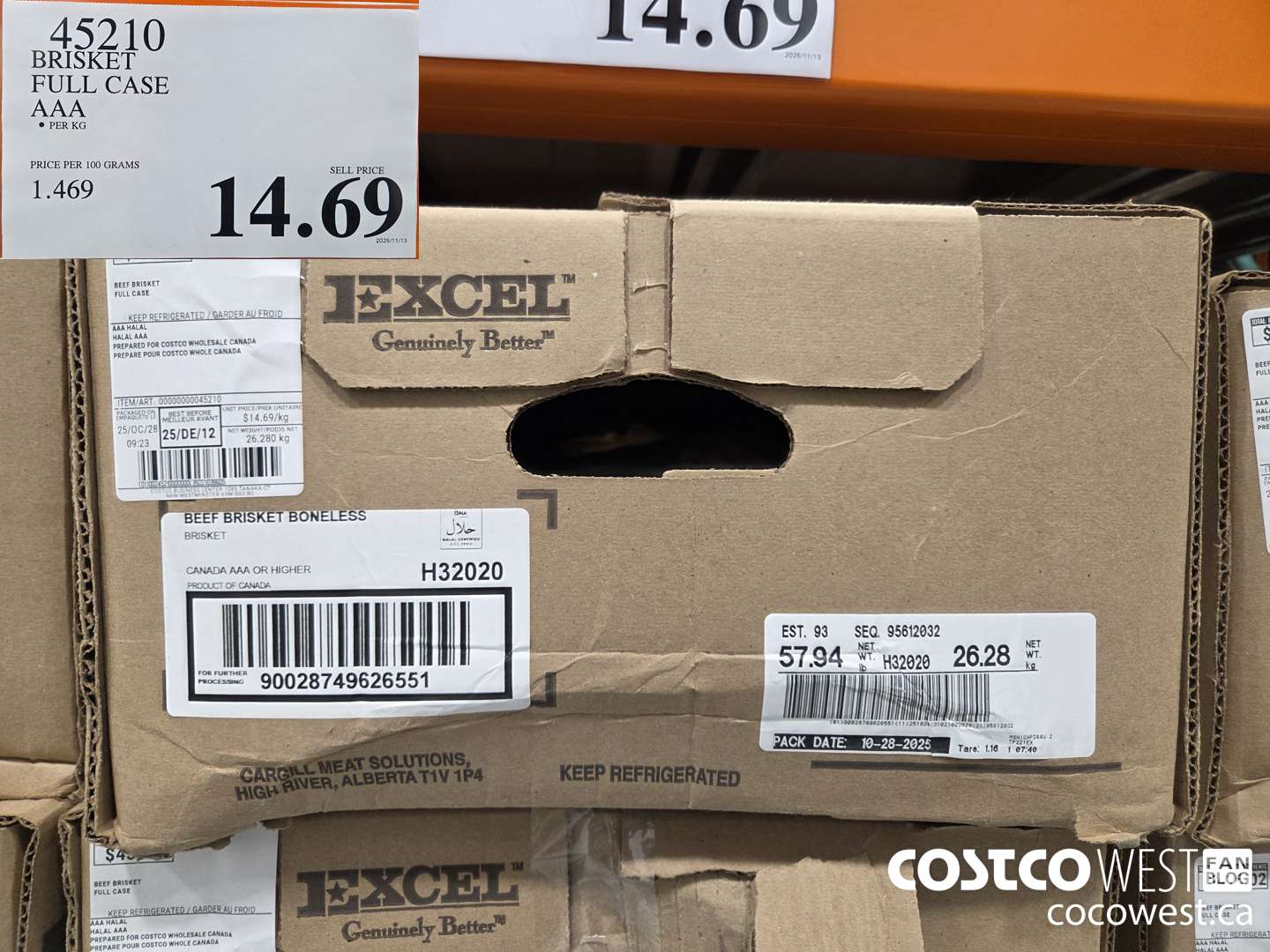 45210 BRISKET FULL CASE AAA $14.69