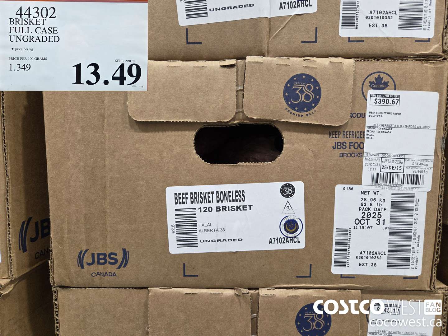 44302 BRISKET FULL CASE UNGRADED $13.49