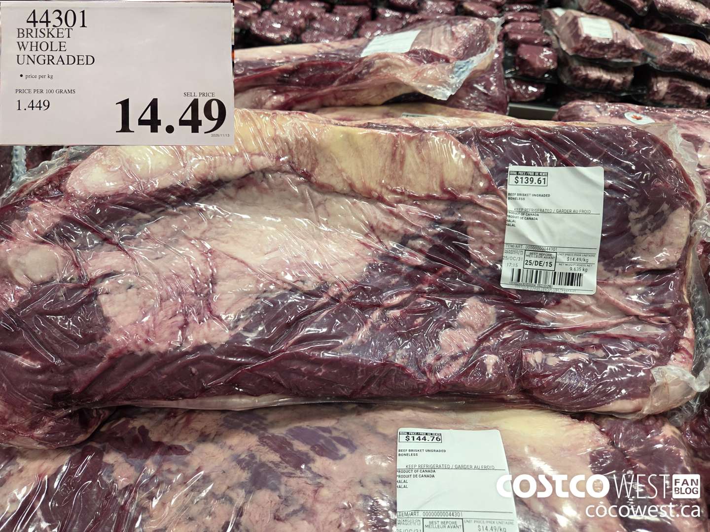 44301 BRISKET WHOLE UNGRADED $14.49