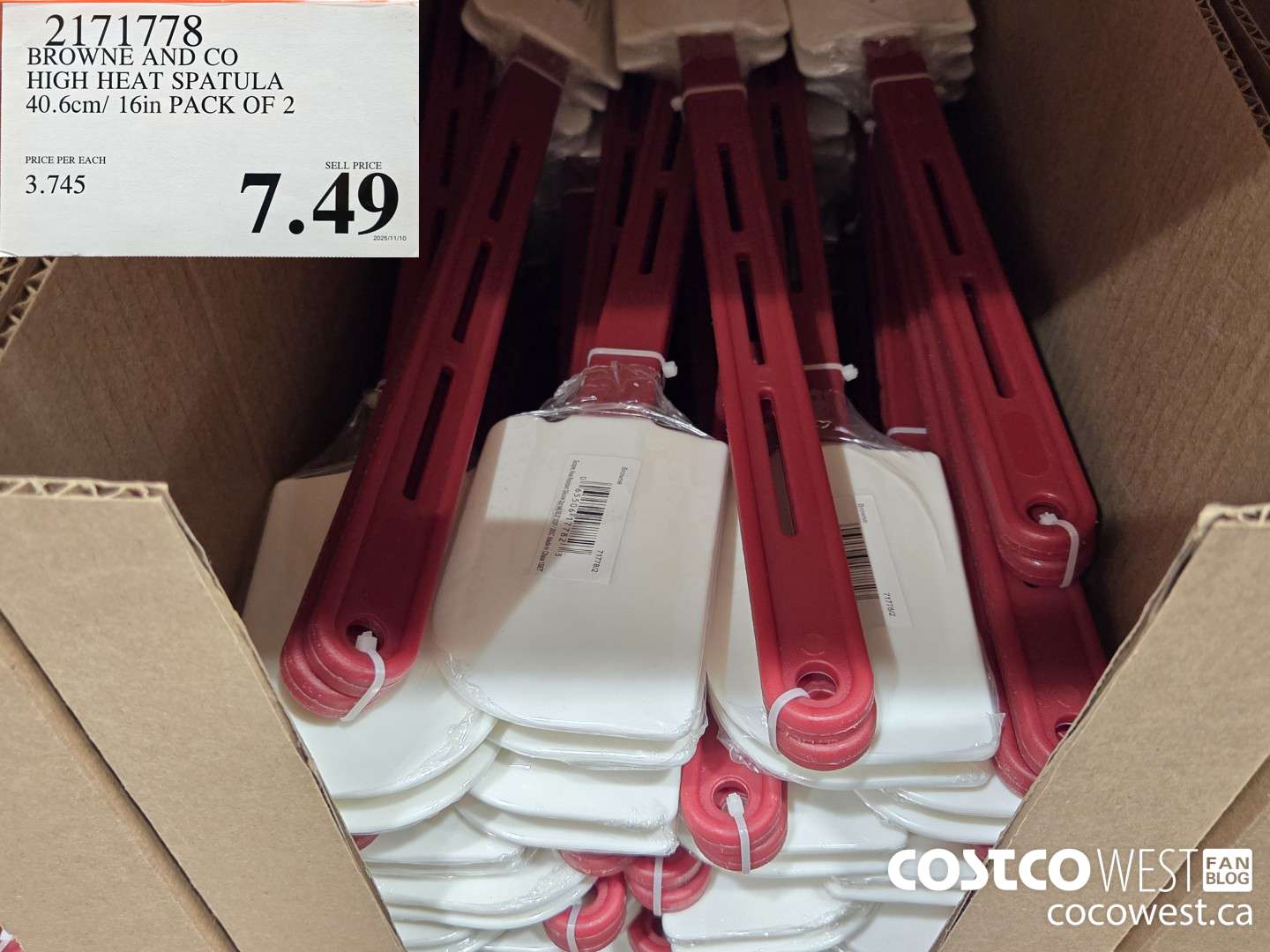 2171778 BROWNE AND CO HIGH HEAT SPATULA 40.6cm/ 16in PACK OF 2 $7.49