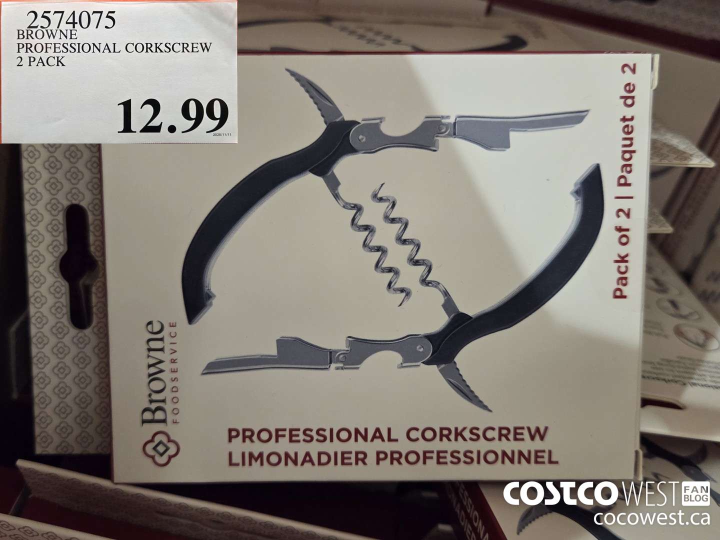 2574075 BROWNE PROFESSIONAL CORKSCREW 2 PACK $12.99