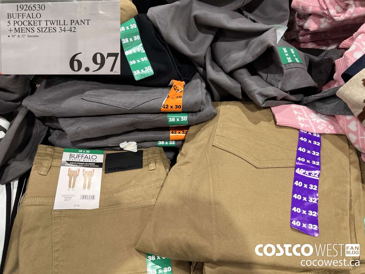 1926530 BUFFALO 5 POCKET TWILL PANT MENS SIZES 34-42 $6.97