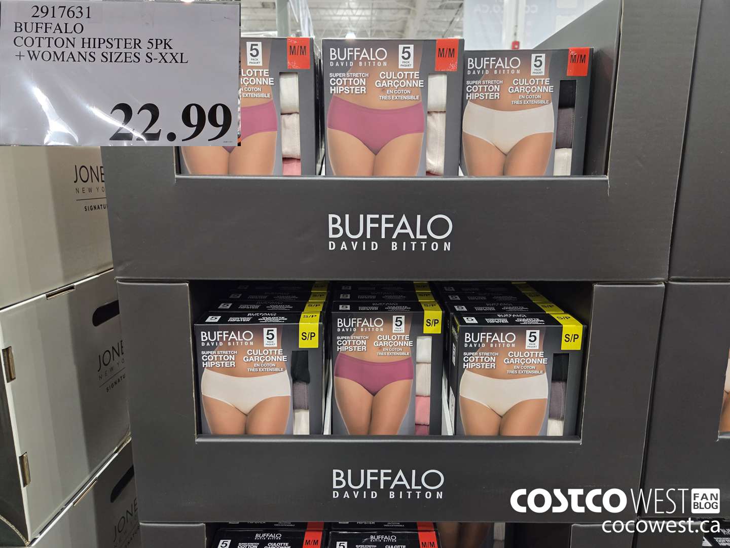 2917631 BUFFALO COTTON HIPSTER 5PK WOMANS SIZES S-XXL $22.99