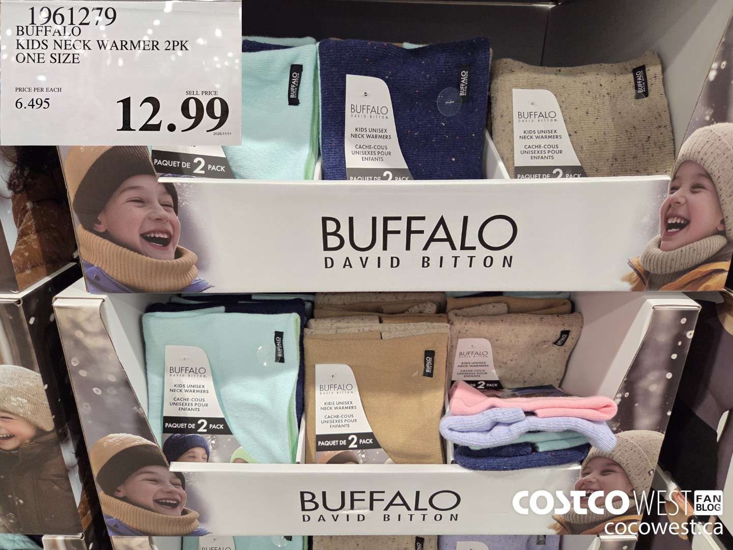 1961279 BUFFALO KIDS NECK WARMER 2PK ONE SIZE $12.99