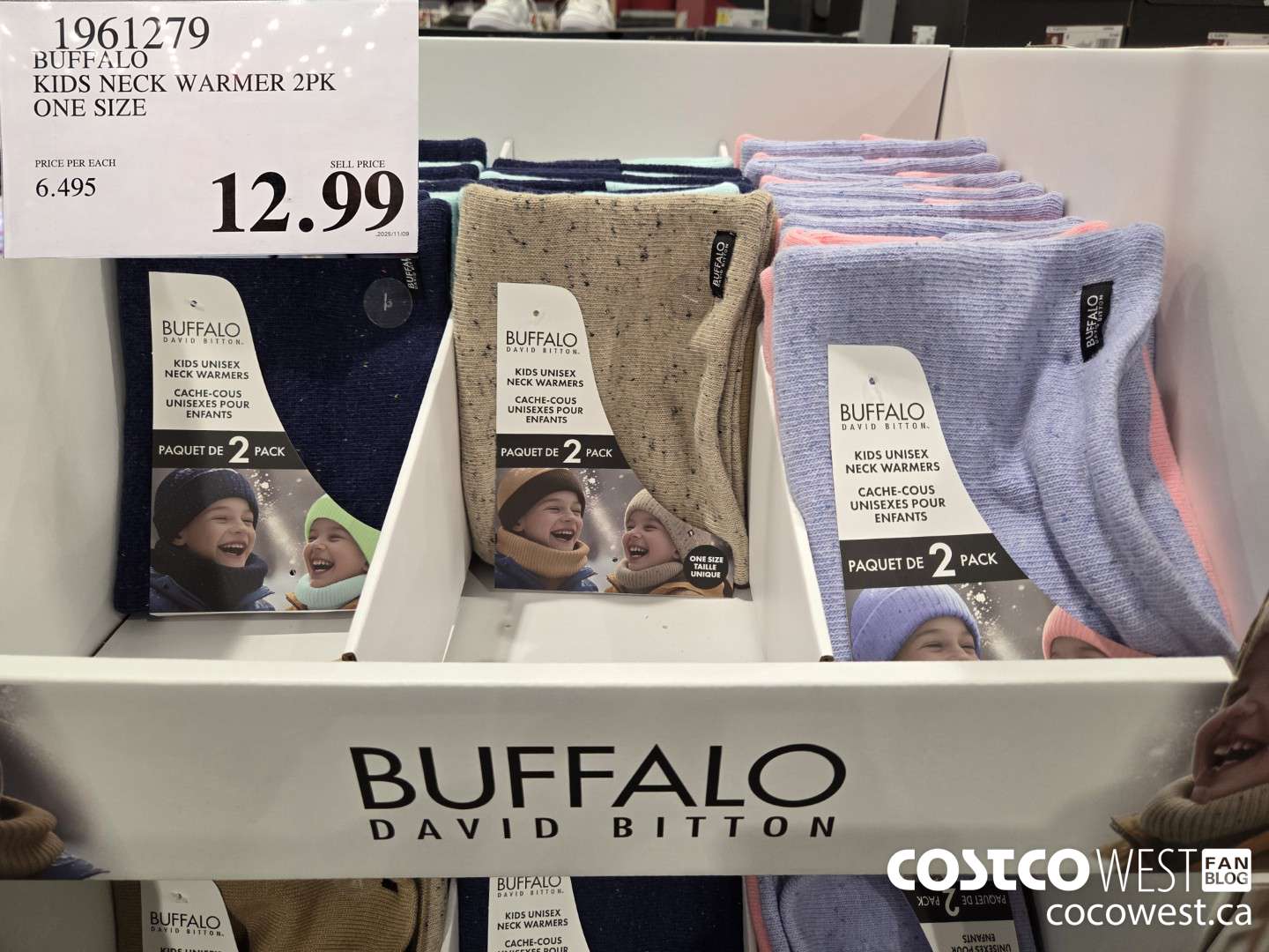 1961279 BUFFALO KIDS NECK WARMER 2PK ONE SIZE $12.99