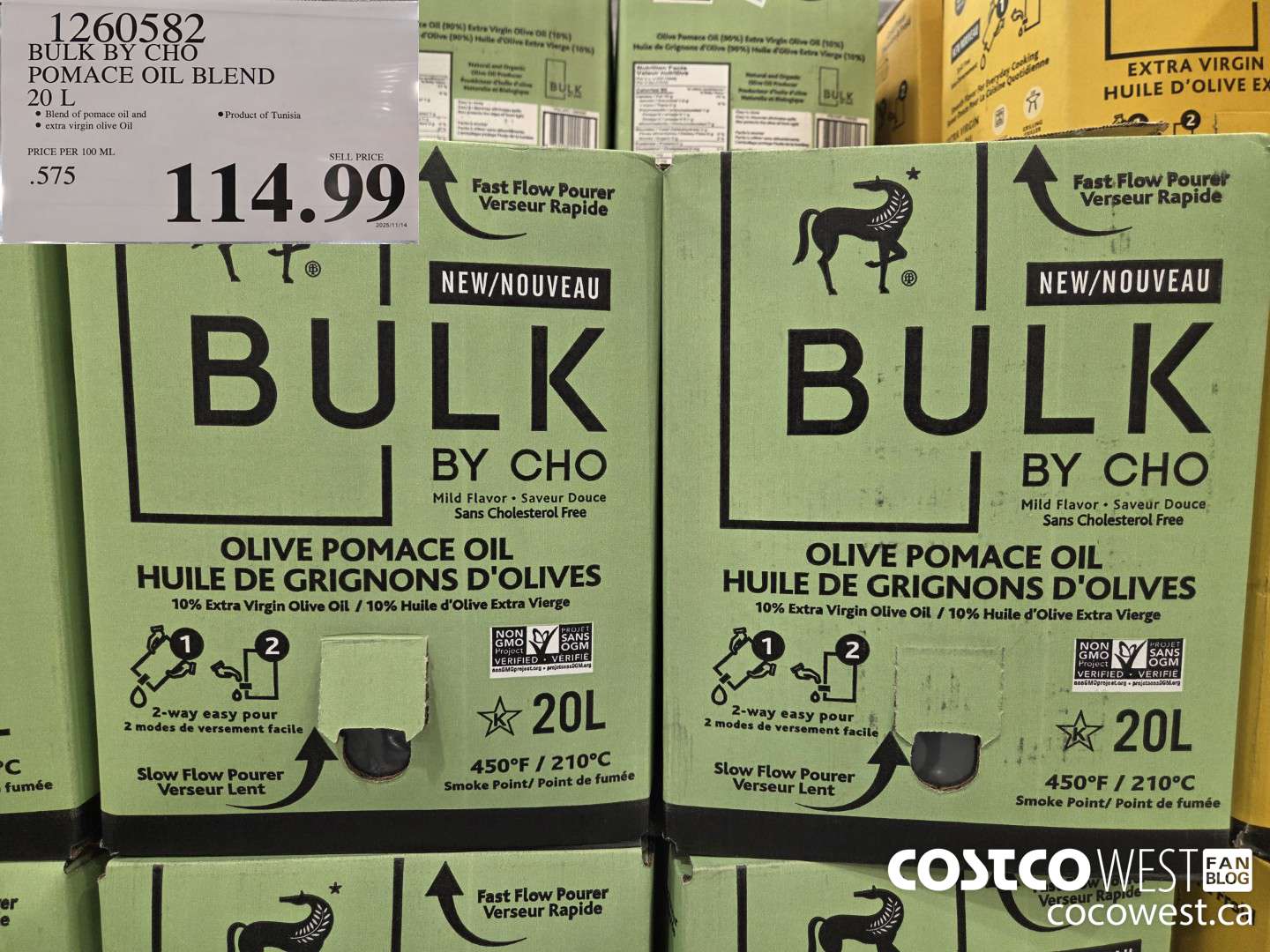 1260582 BULK BY CHO POMACE OIL BLEND 20 L $114.99