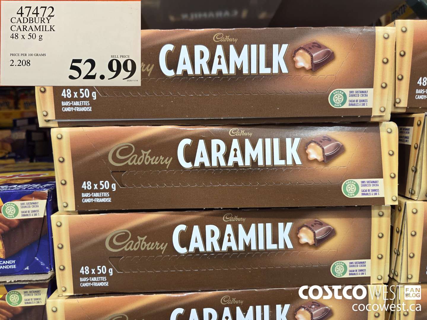 47472 CADBURY CARAMILK 48 x 50 g $52.99