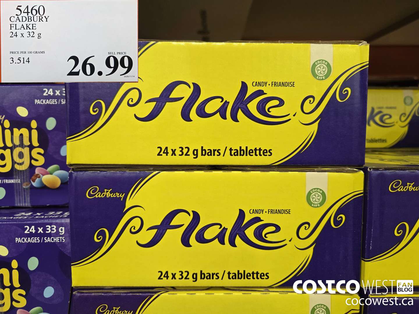 5460 CADBURY FLAKE 24 x 32 g $26.99