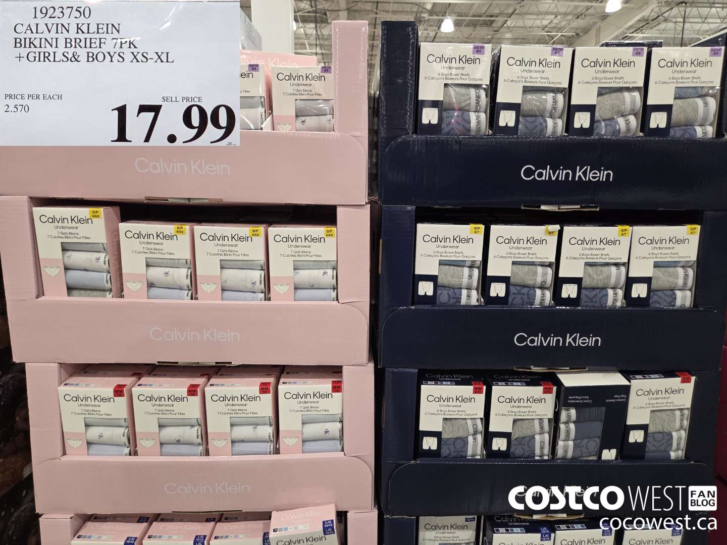 1923750 CALVIN KLEIN BIKINI BRIEF 7PK GIRLS& BOYS XS-XL $17.99