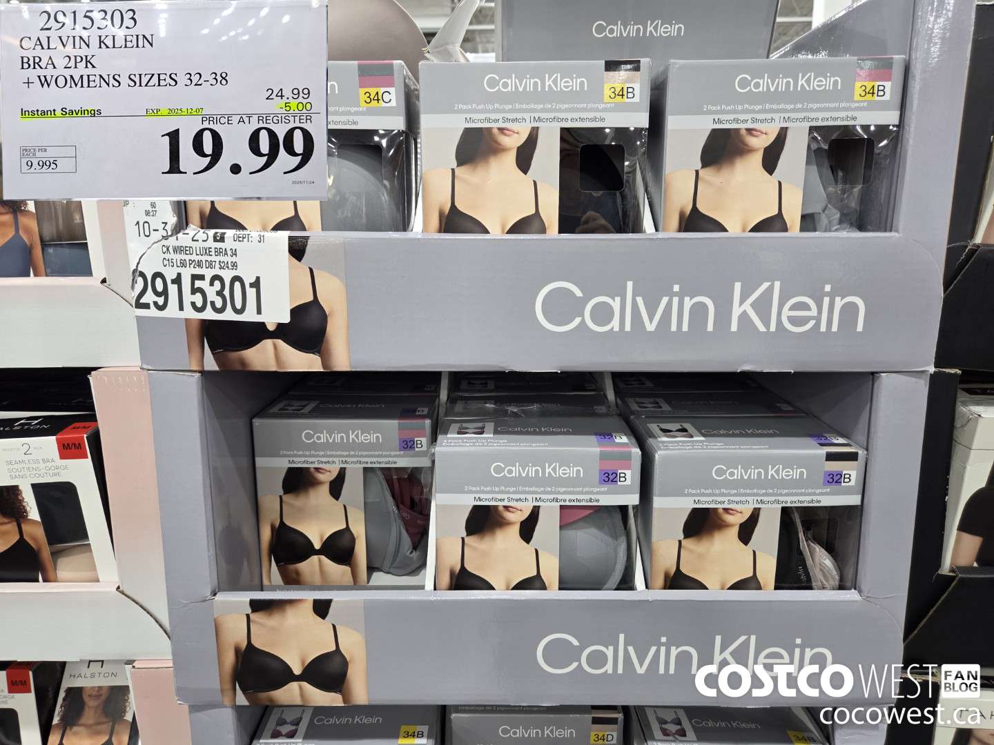 2915303 CALVIN KLEIN BRA 2PK WOMENS SIZES 32-38 ($5.00 INSTANT SAVINGS EXPIRES ON 2025-12-07) $19.99