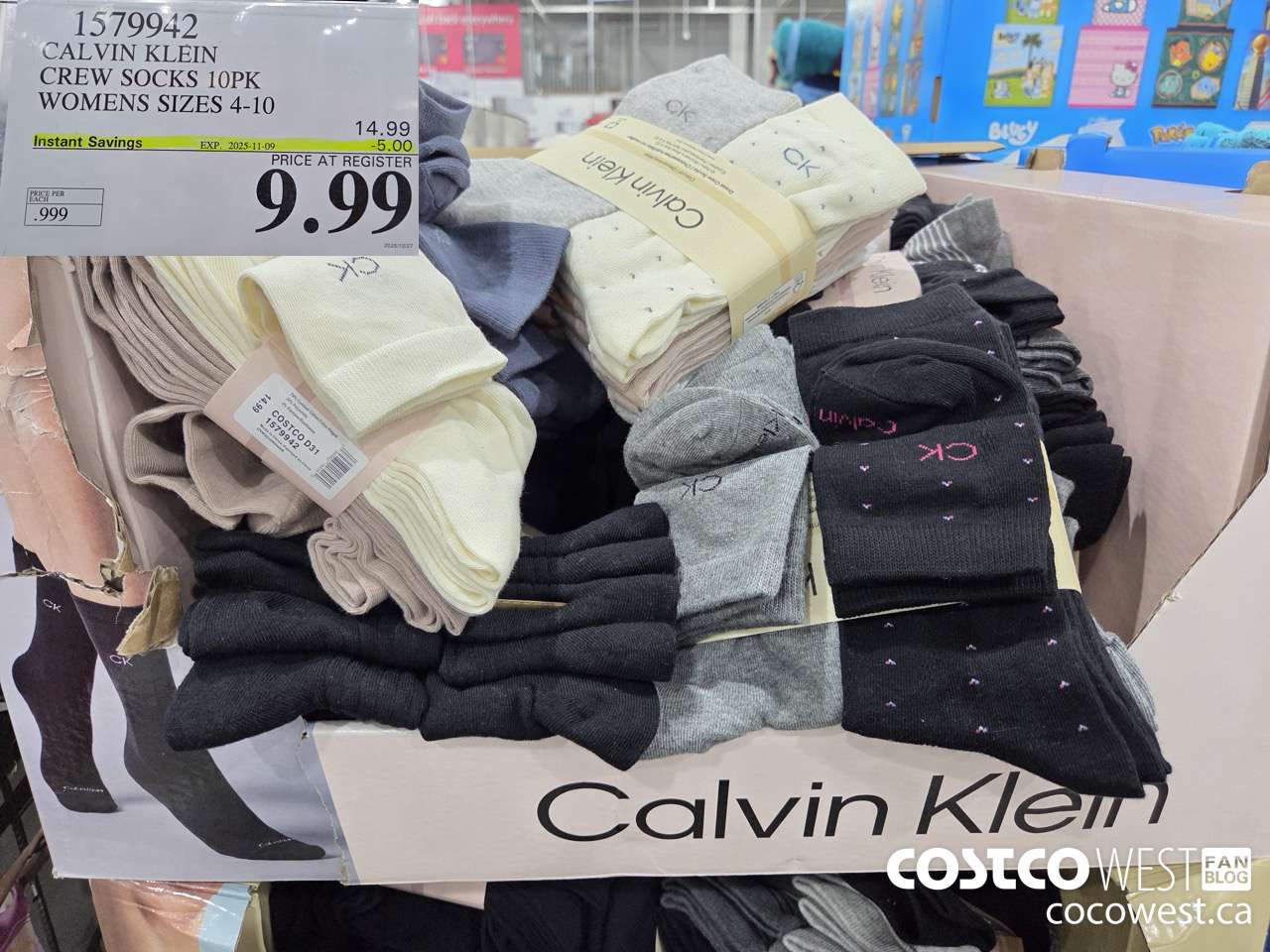 1579942 CALVIN KLEIN CREW SOCKS 10PK WOMENS SIZES 4-10 ($5.00 INSTANT SAVINGS EXPIRES ON 2025-11-09) $9.99