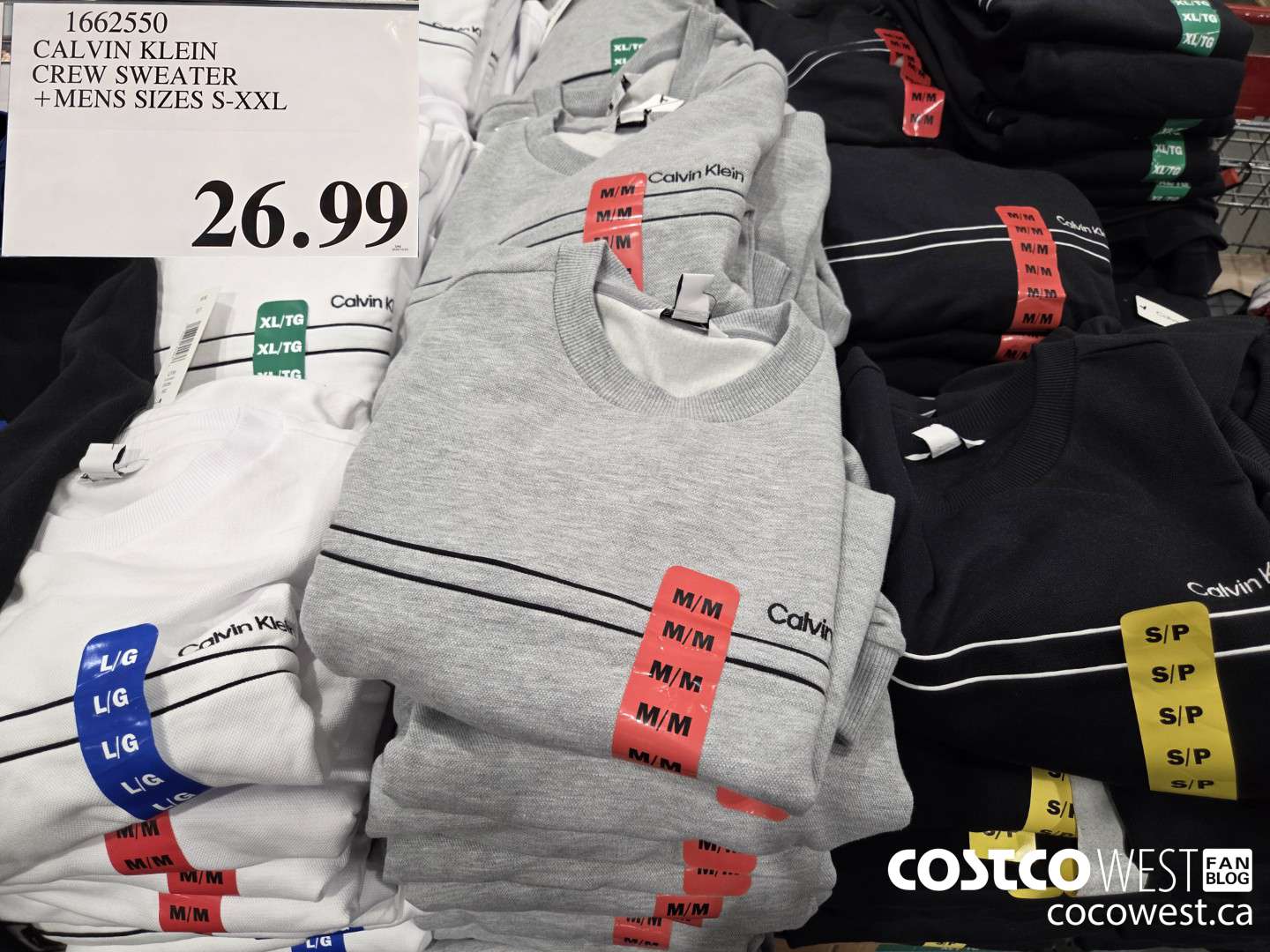 1662550 CALVIN KLEIN CREW SWEATER MENS SIZES S-XXL $26.99