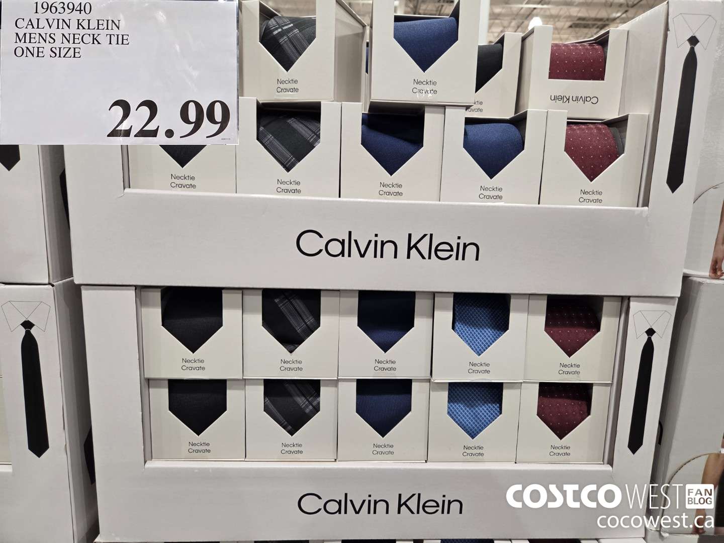 1963940 CALVIN KLEIN MENS NECK TIE ONE SIZE  $22.99