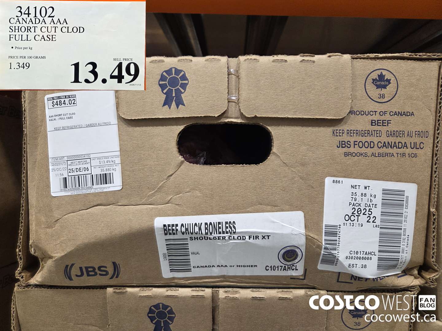 34102 CANADA AAA SHORT CUT CLOD FULL CASE $13.49