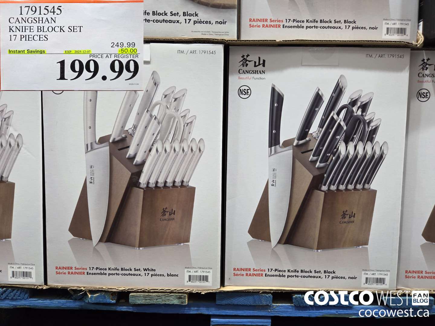 1791545 CANGSHAN KNIFE BLOCK SET 17 PIECES ($50.00 INSTANT SAVINGS EXPIRES ON 2025-12-07) $199.99