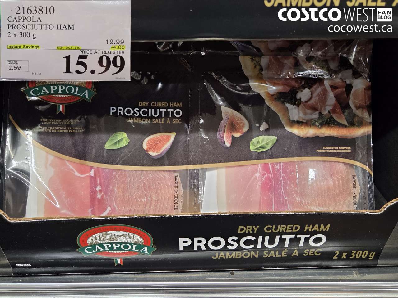 2163810 CAPPOLA PROSCIUTTO DRY CURED HAM 2 X 300 G ($4.00 INSTANT SAVINGS EXPIRES ON 2025-12-07) $15.99