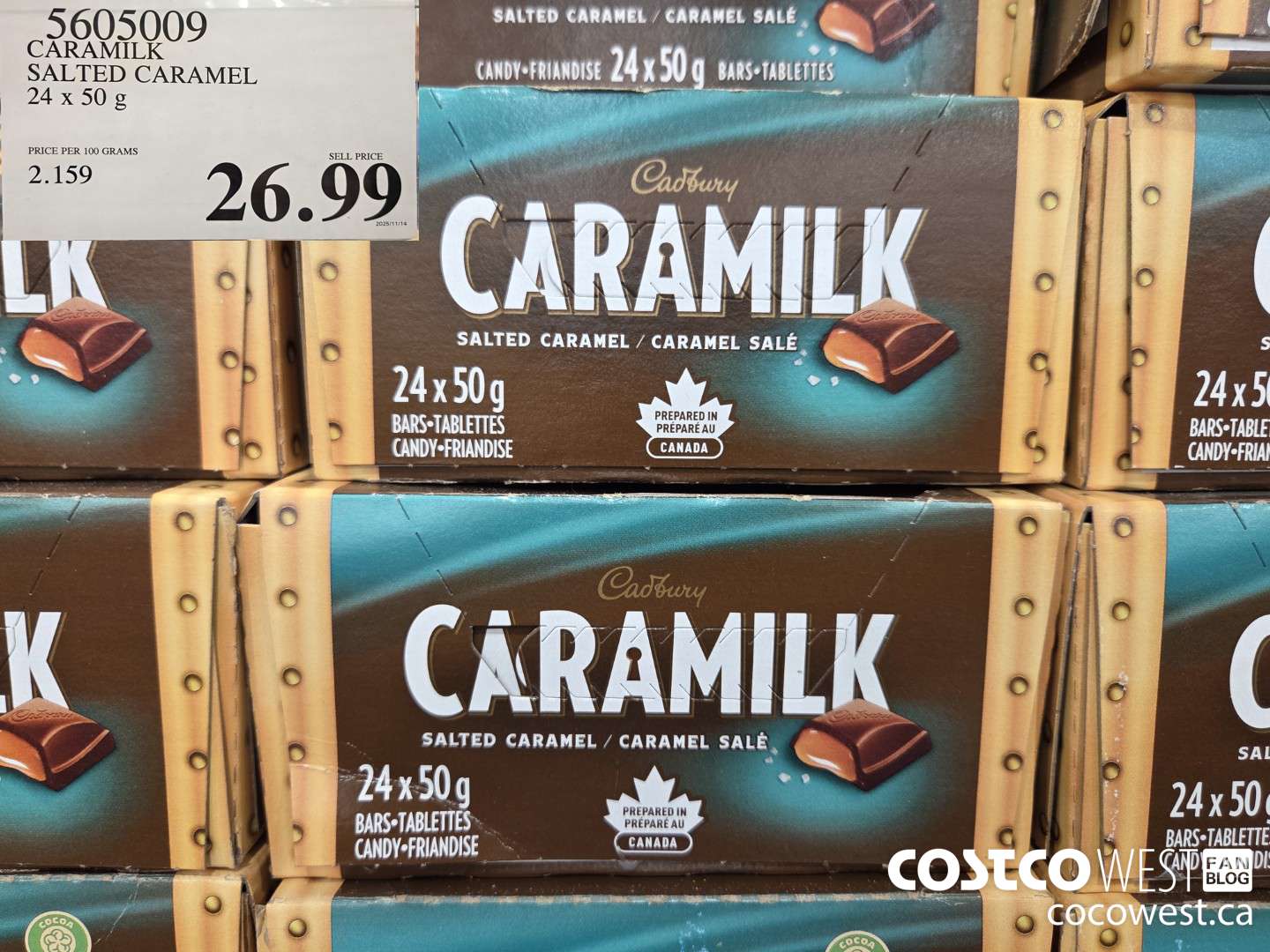 5605009 CARAMILK SALTED CARAMEL 24 x 50 g $26.99