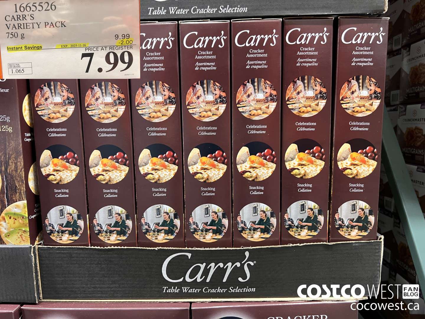 1665526 CARR'S VARIETY PACK 750 G ($2.00 INSTANT SAVINGS EXPIRES ON 2025-11-16) $7.99