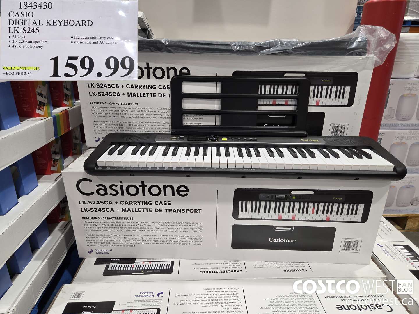 1843430 CASIO DIGITAL KEYBOARD LK-S245 (EXPIRES ON 2024-11-16) $15.99