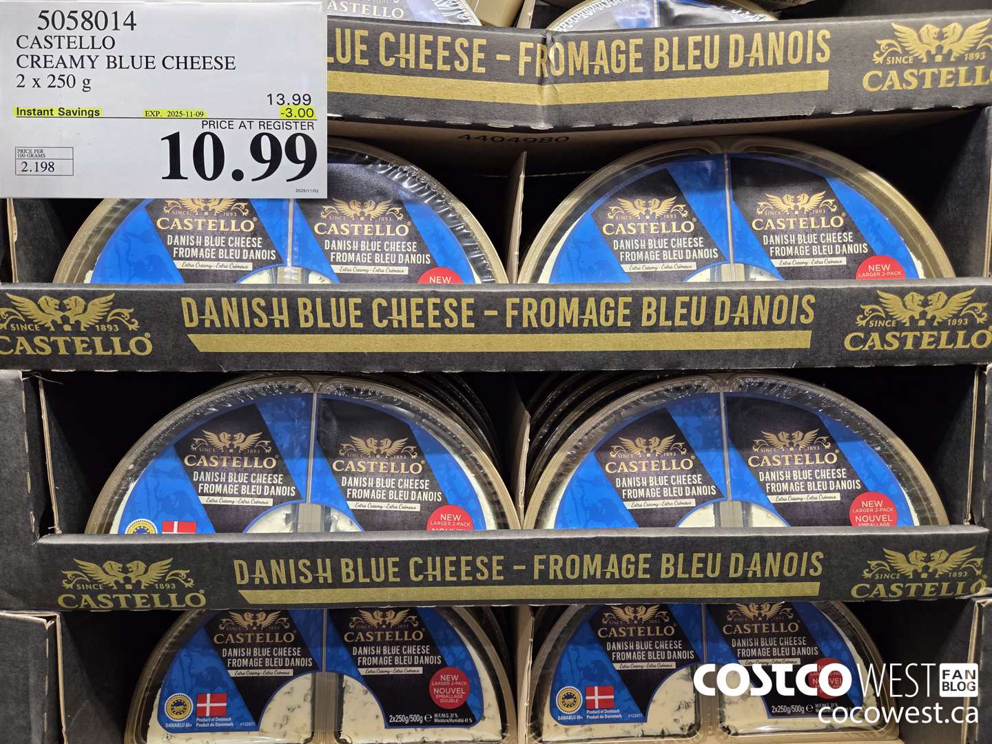 5058014 CASTELLO CREAMY BLUE CHEESE 2 x 250 g ($3.00 INSTANT SAVINGS EXPIRES ON 2024-11-09) $10.99