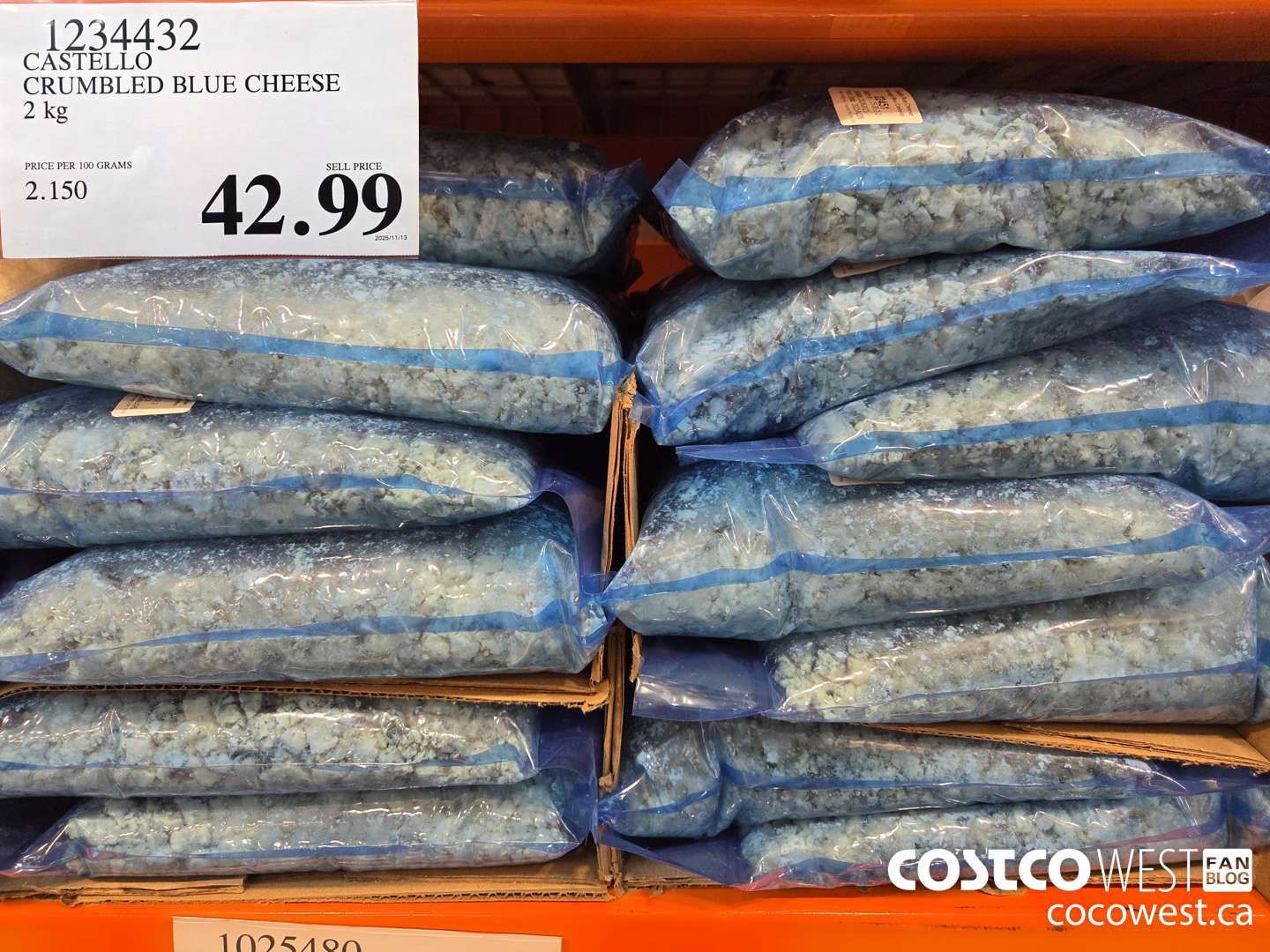 1234432 CASTELLO CRUMBLED BLUE CHEESE 2 kg $42.99