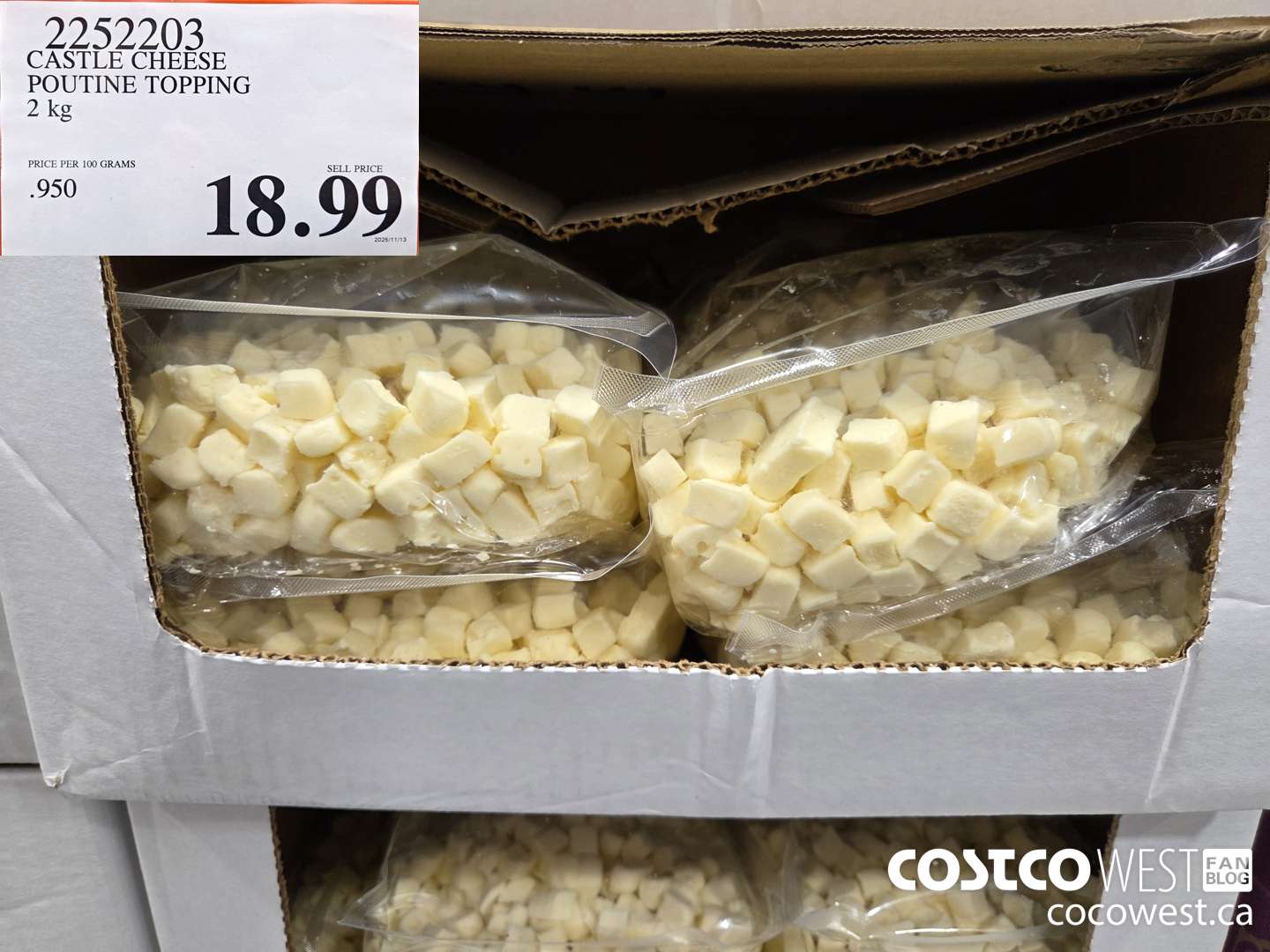 2252203 CASTLE CHEESE POUTINE TOPPING 2 kg $18.99