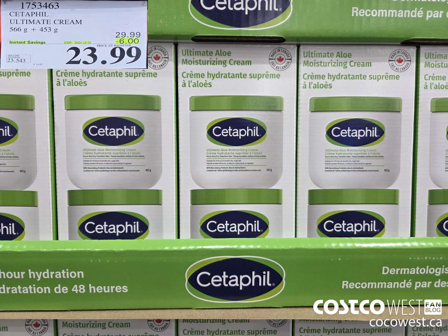 1753463 CETAPHIL ULTIMATE CREAM 566 G + 453 G ($6.00 INSTANT SAVINGS EXPIRES ON 2025-12-21) $23.99