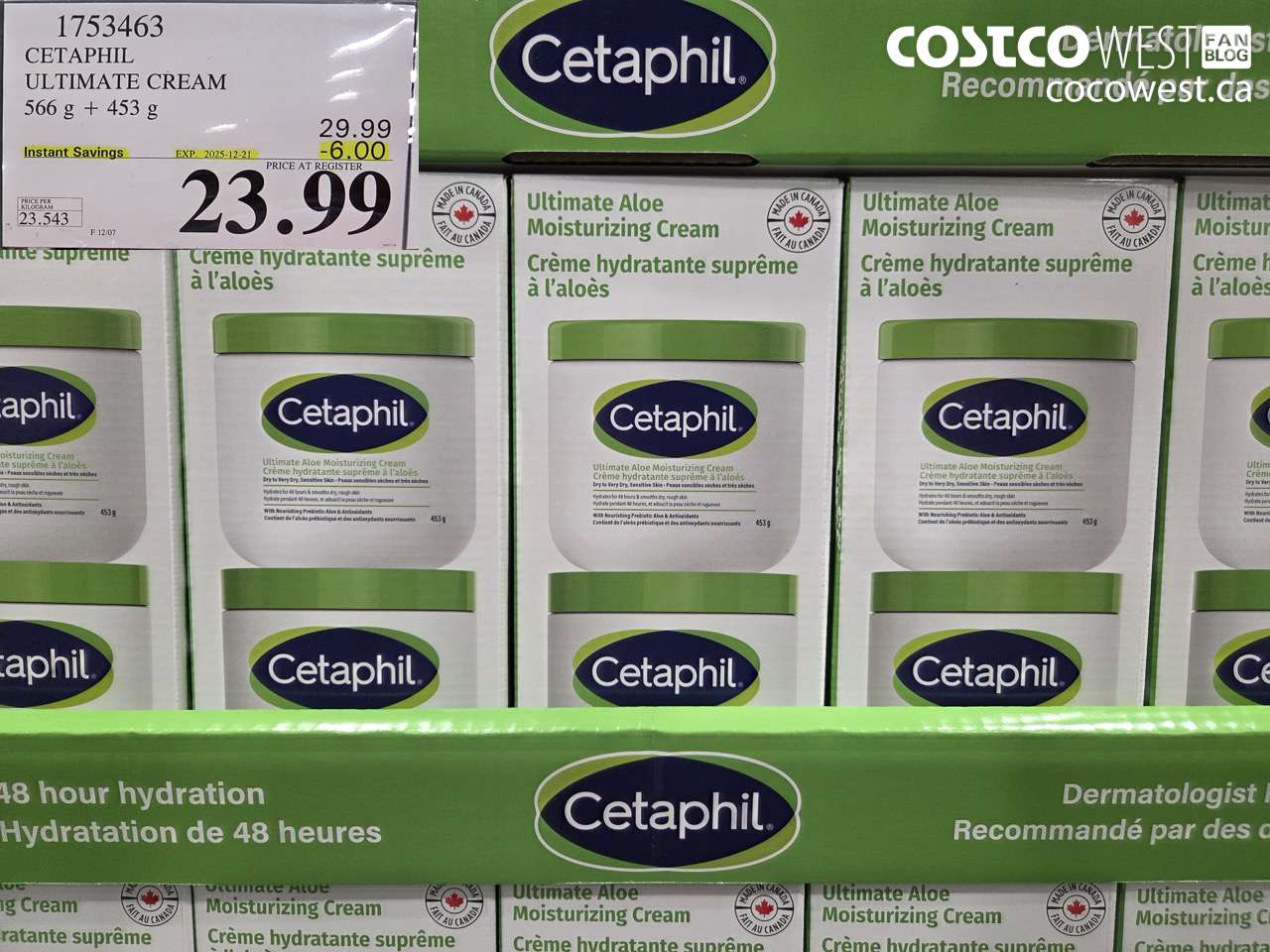 1753463 CETAPHIL ULTIMATE CREAM 566 G + 453 G ($6.00 INSTANT SAVINGS EXPIRES ON 2025-12-21) $23.99