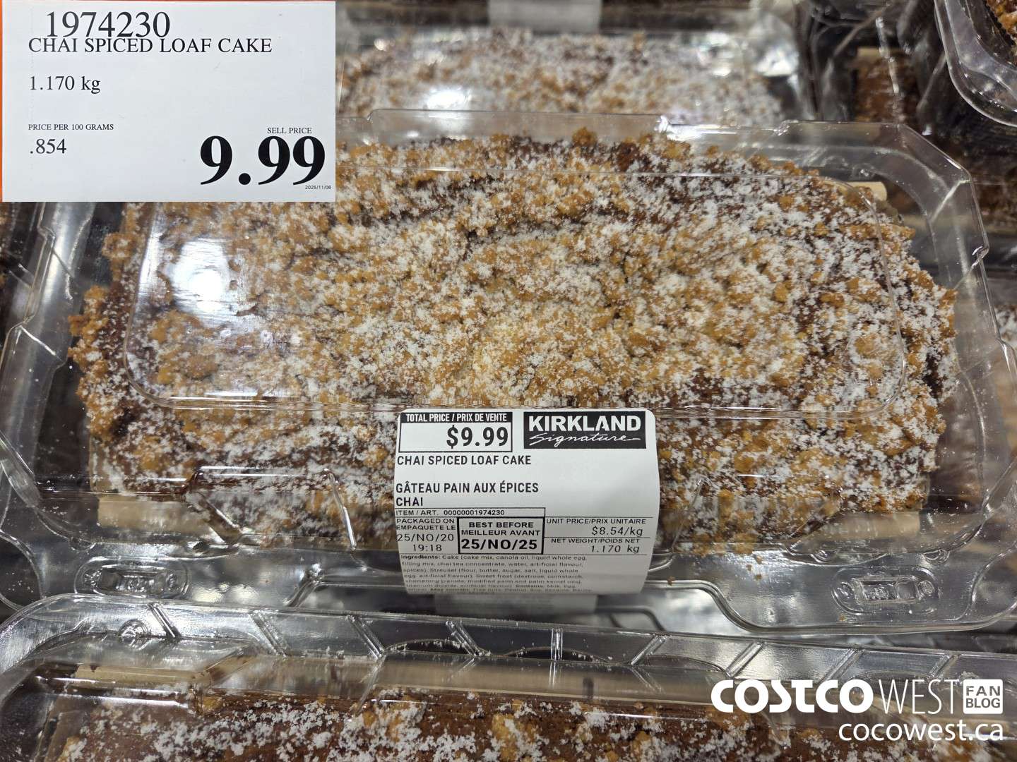 1974230 CHAI SPICED LOAF CAKE 1.170 kg $9.99