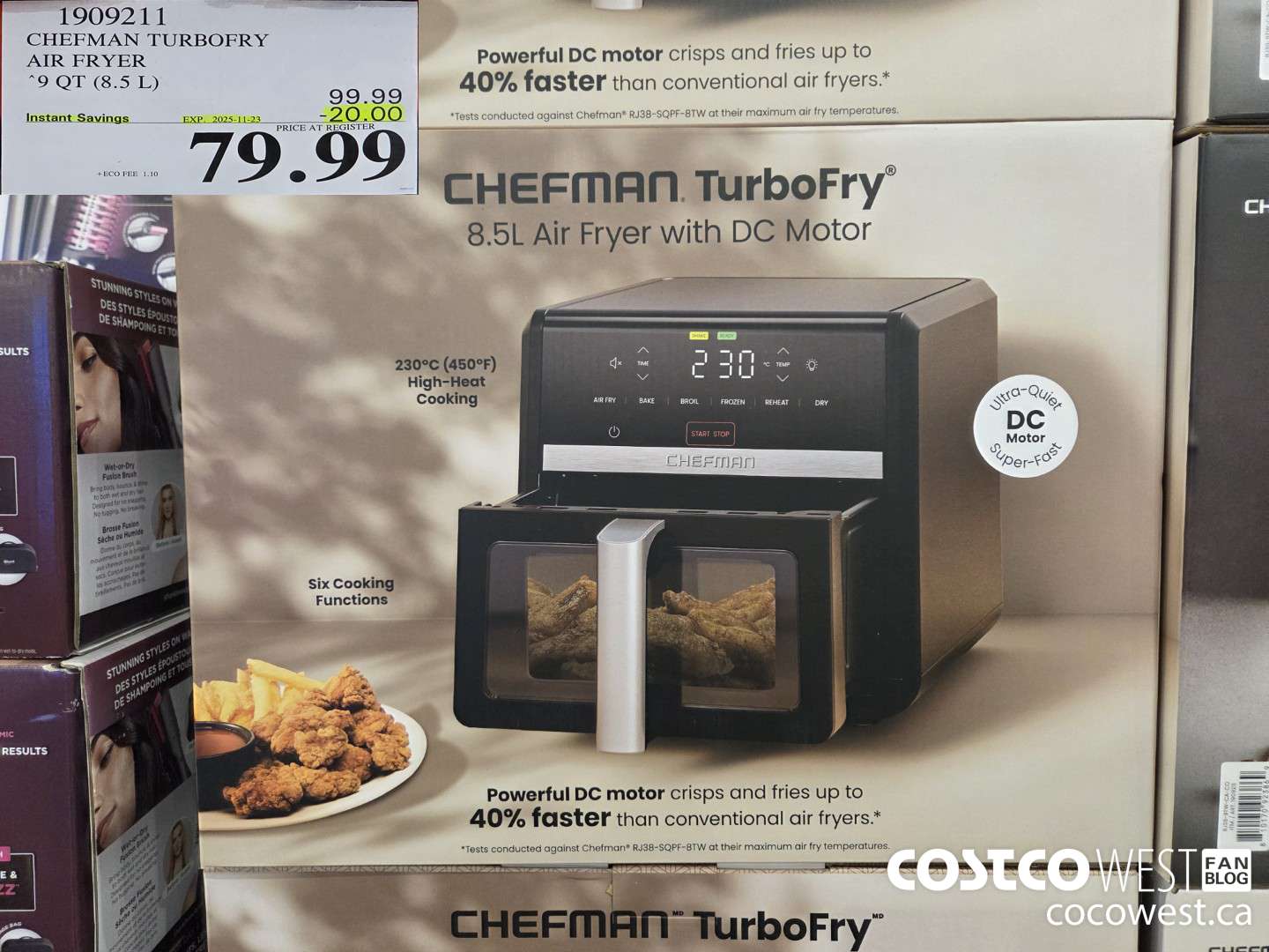 1909211 CHEFMAN TURBOFRY AIR FRYER 9QT (8.5 L) ($20.00 INSTANT SAVINGS EXPIRES ON 2025-11-23) $79.99
