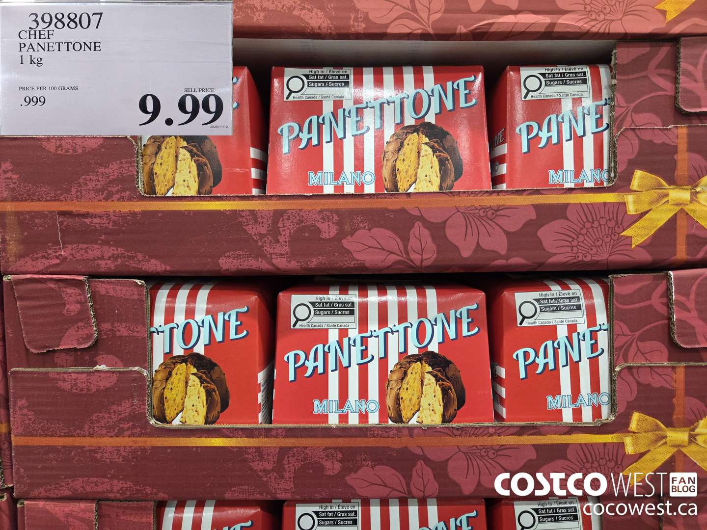 398807 CHEF PANETTONE 1 kg $9.99