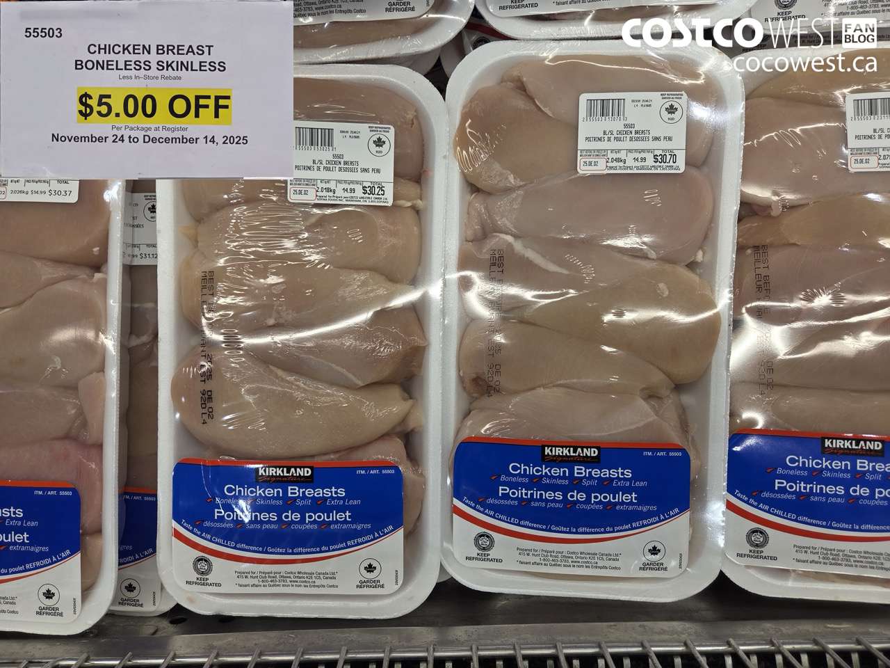 55503 CHICKEN BREAST BONELESS SKINLESS ($5.00 INSTANT SAVINGS EXPIRES ON 2025-12-14)