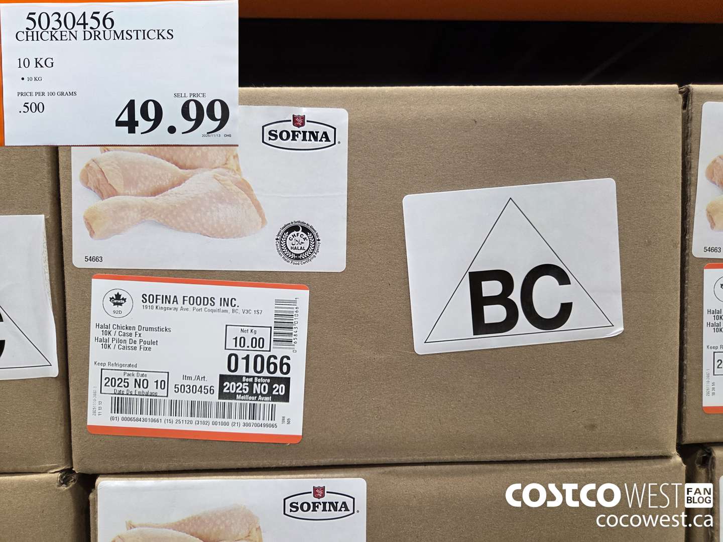 5030456 CHICKEN DRUMSTICKS 10 KG $49.99