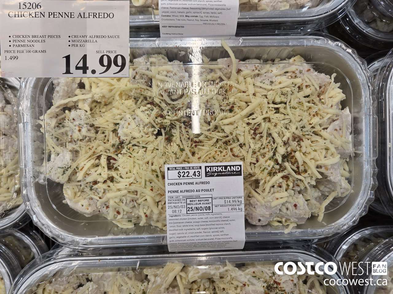 15206 CHICKEN PENNE ALFREDO $14.99