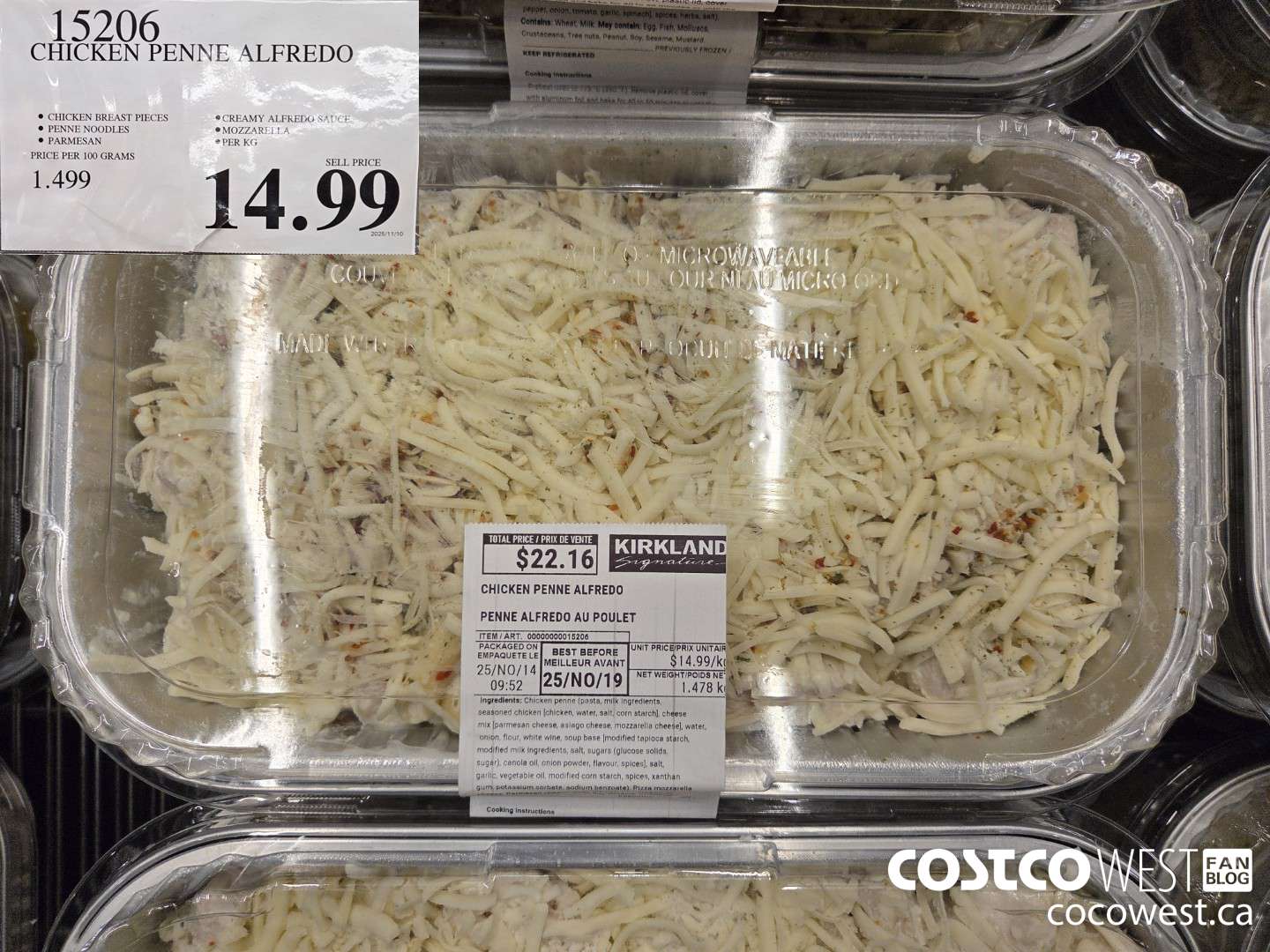 15206 CHICKEN PENNE ALFREDO $14.99
