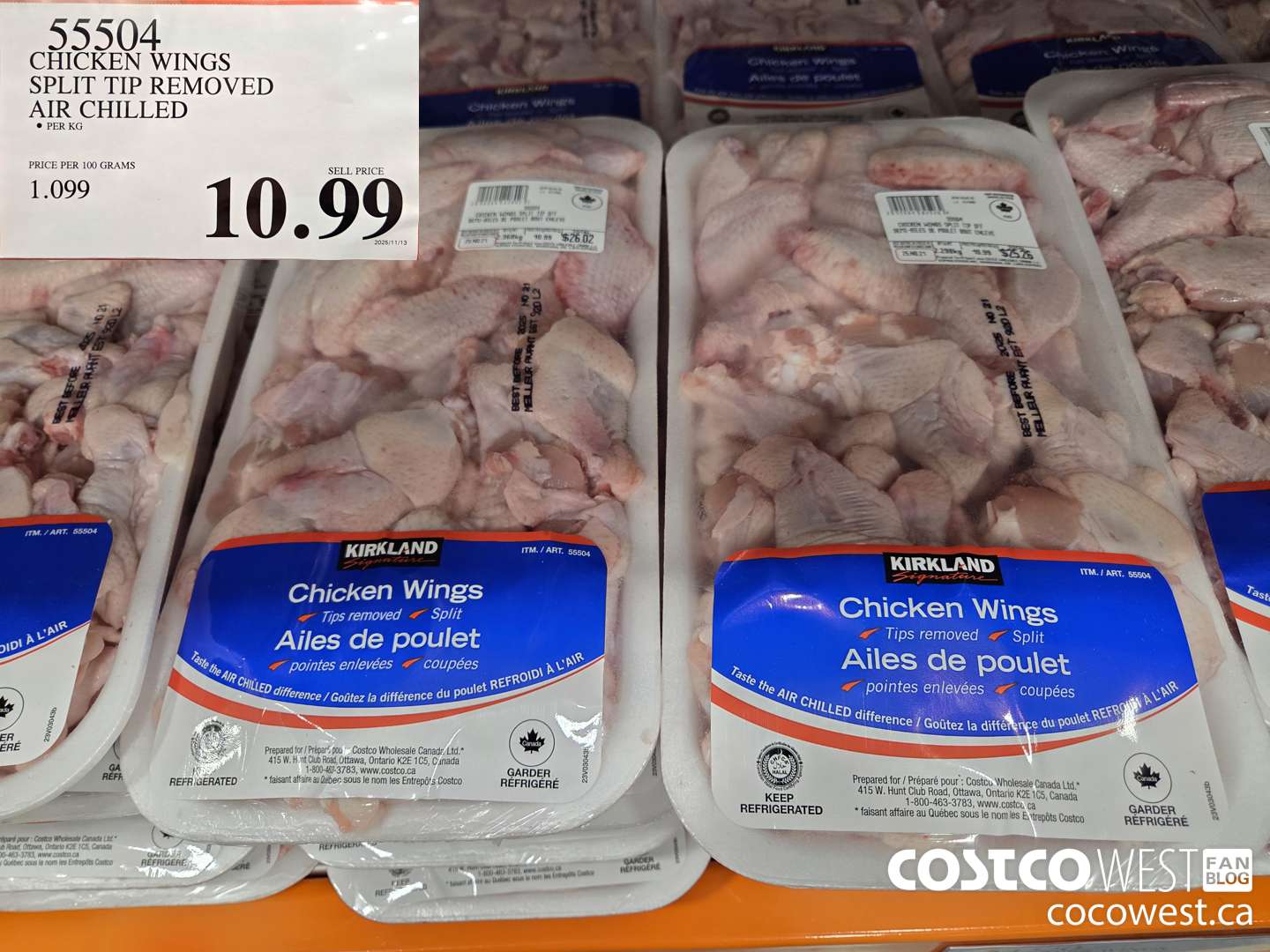 55504 CHICKEN WINGS SPLIT TIP REMOVED AIR CHILLED $10.99