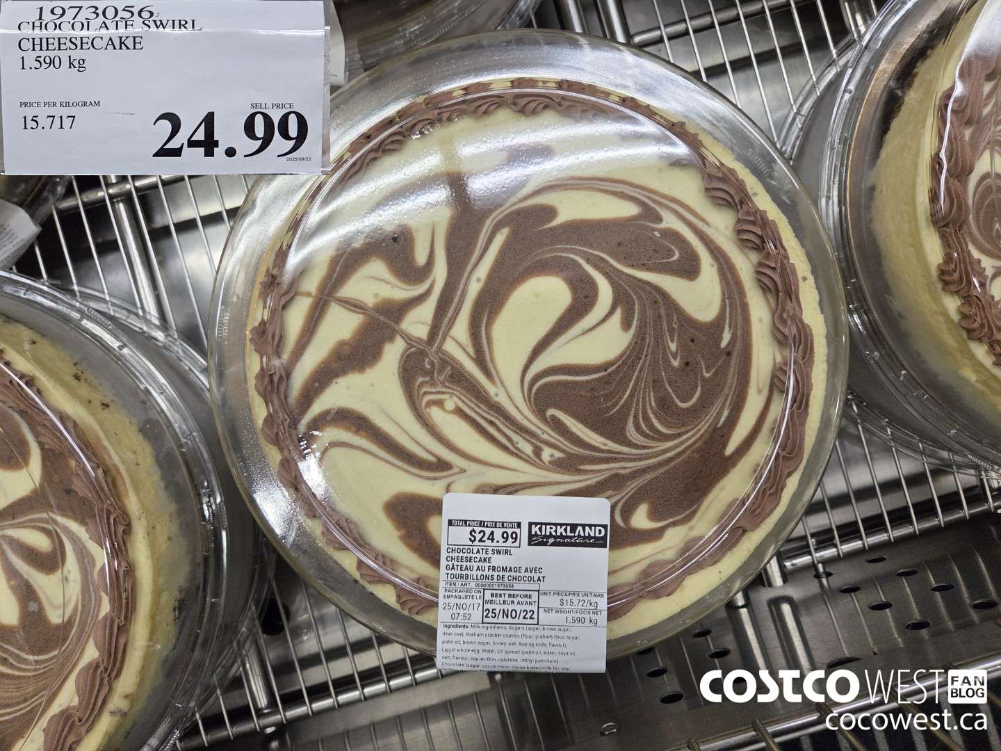 1973056 CHOCOLATE SWIRL CHEESECAKE $24.99