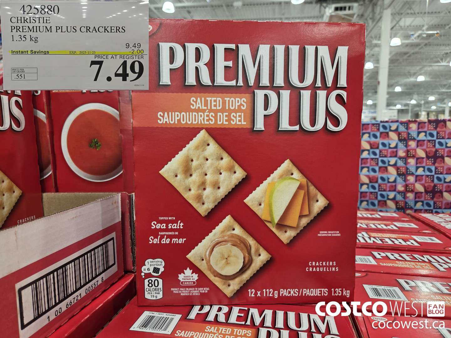 425880 CHRISTIE PREMIUM PLUS CRACKERS 1.35 kg ($2.00 INSTANT SAVINGS EXPIRES ON 2025-11-23) $7.49