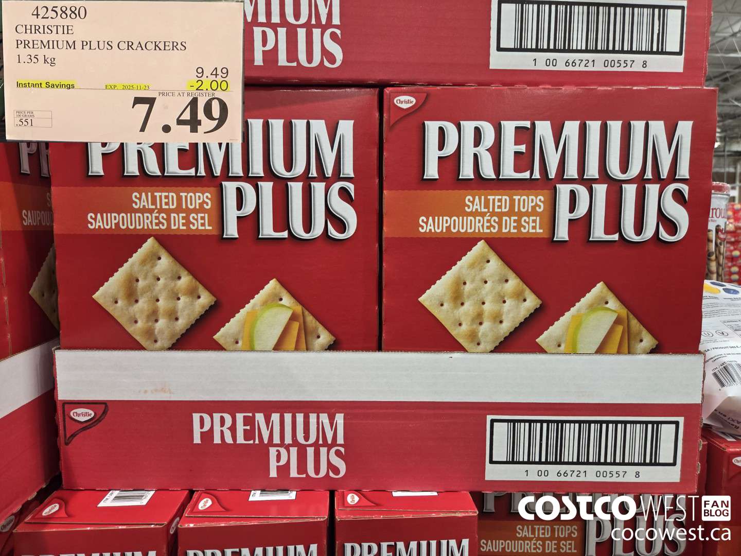 425880 CHRISTIE PREMIUM PLUS CRACKERS 1.35 kg ($2.00 INSTANT SAVINGS EXPIRES ON 2025-11-23) $7.49