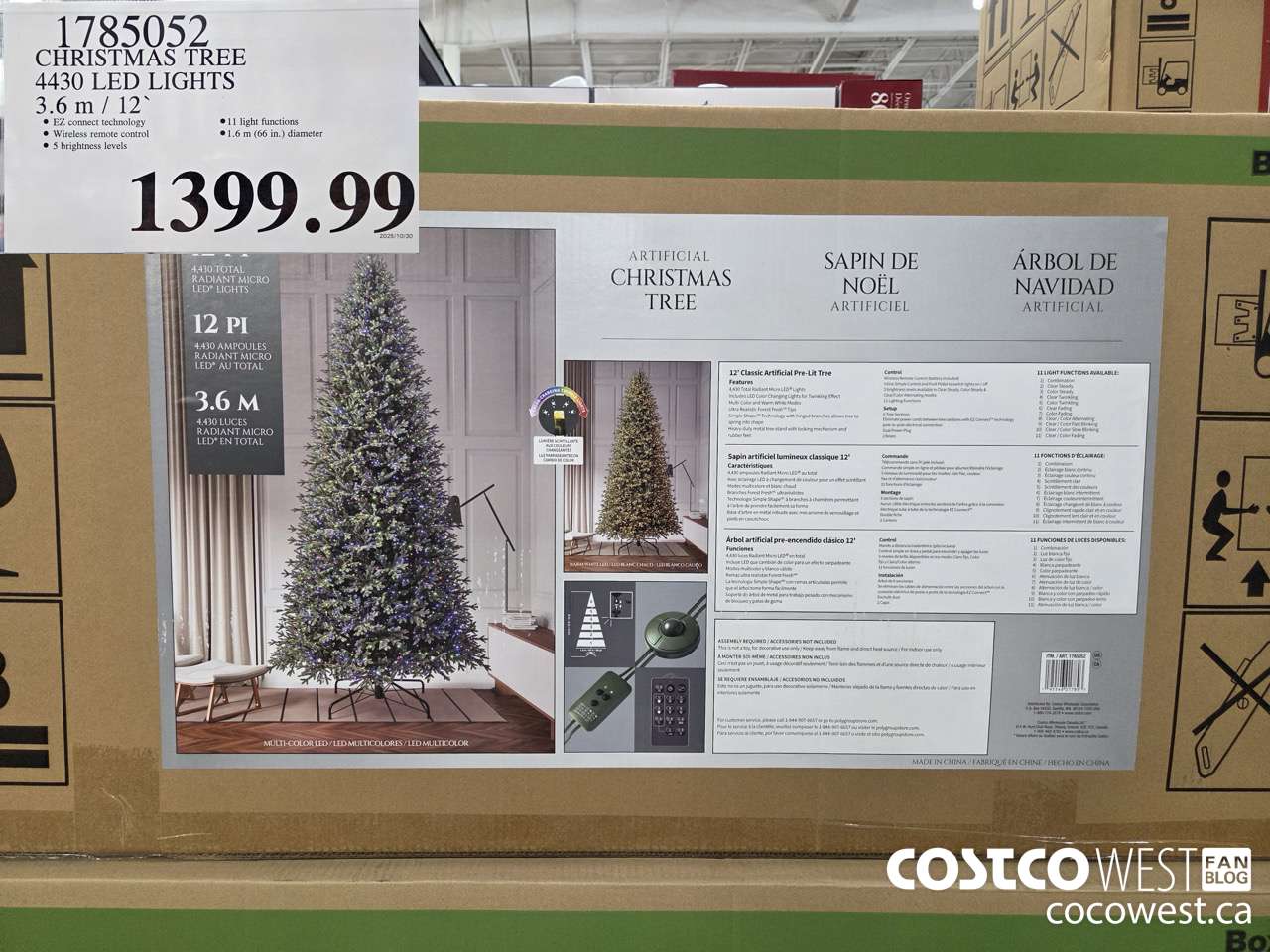 1785052 CHRISTMAS TREE 4430 LED LIGHTS 3.6M/12 $1399.99