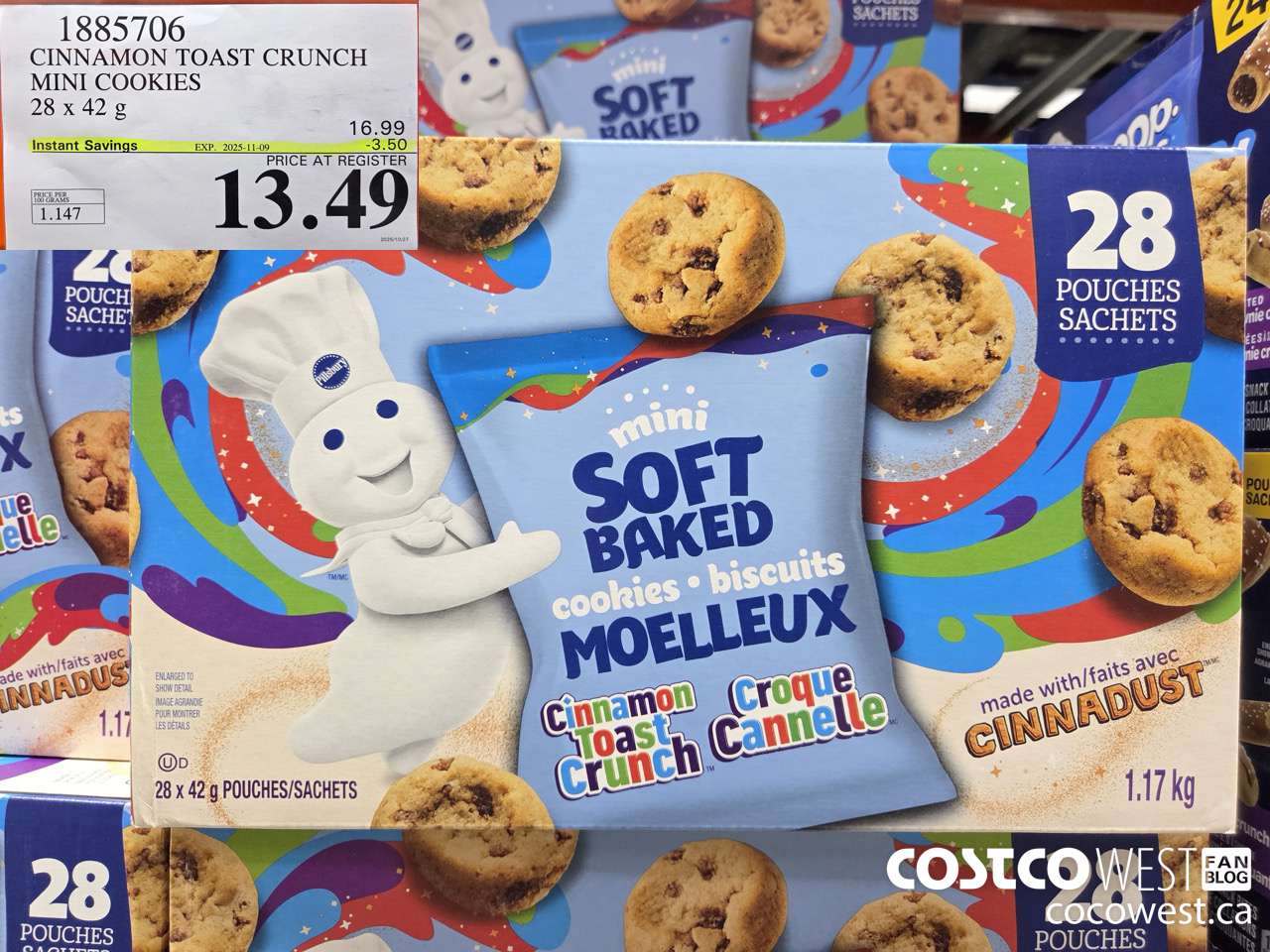1885706 CINNAMON TOAST CRUNCH MINI COOKIES 28 X 42G ($3.50 INSTANT SAVINGS EXPIRES ON 2025-11-09) $13.49