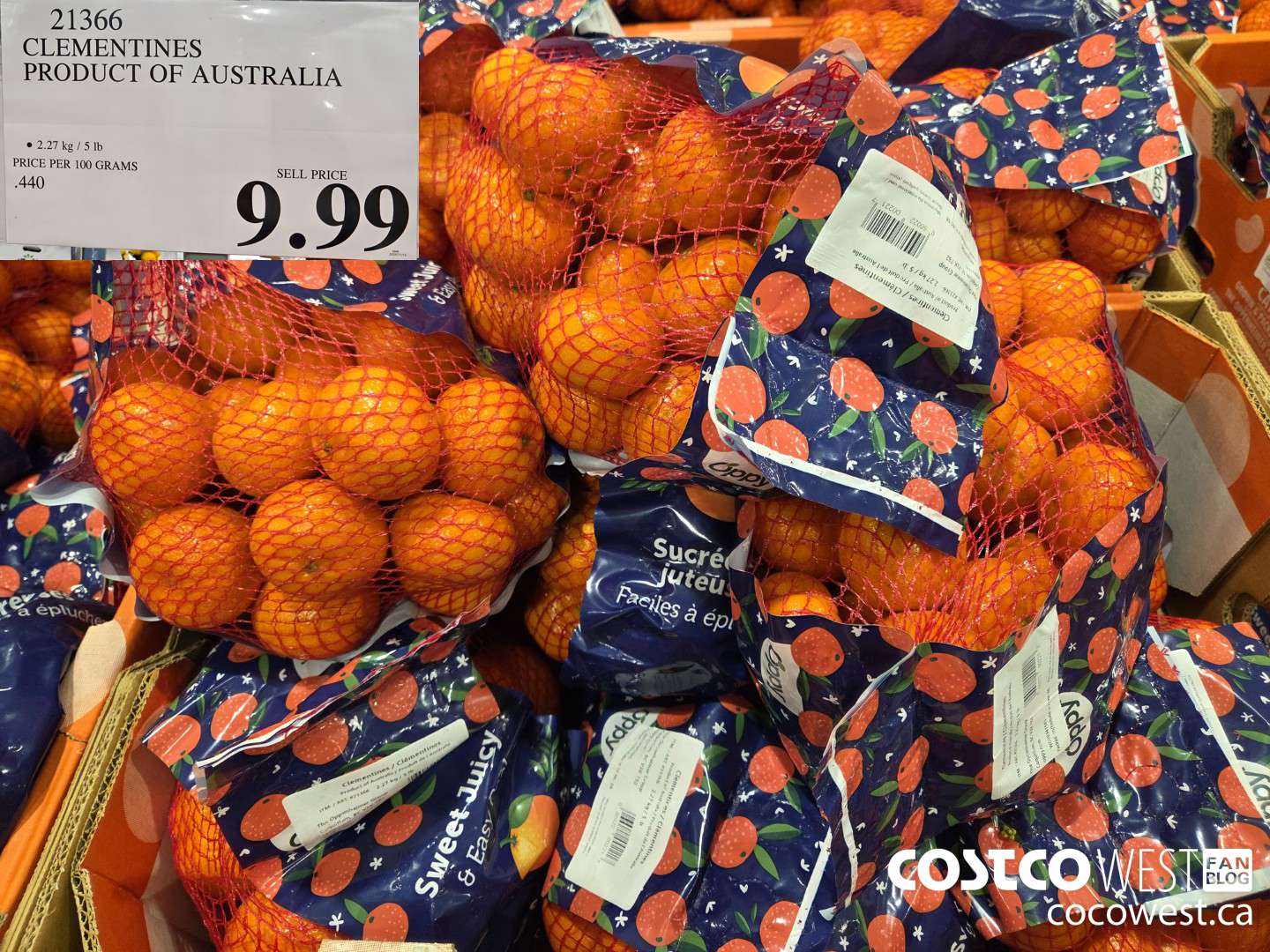 21366 CLEMENTINES PRODUCT OF AUSTRALIA $9.99